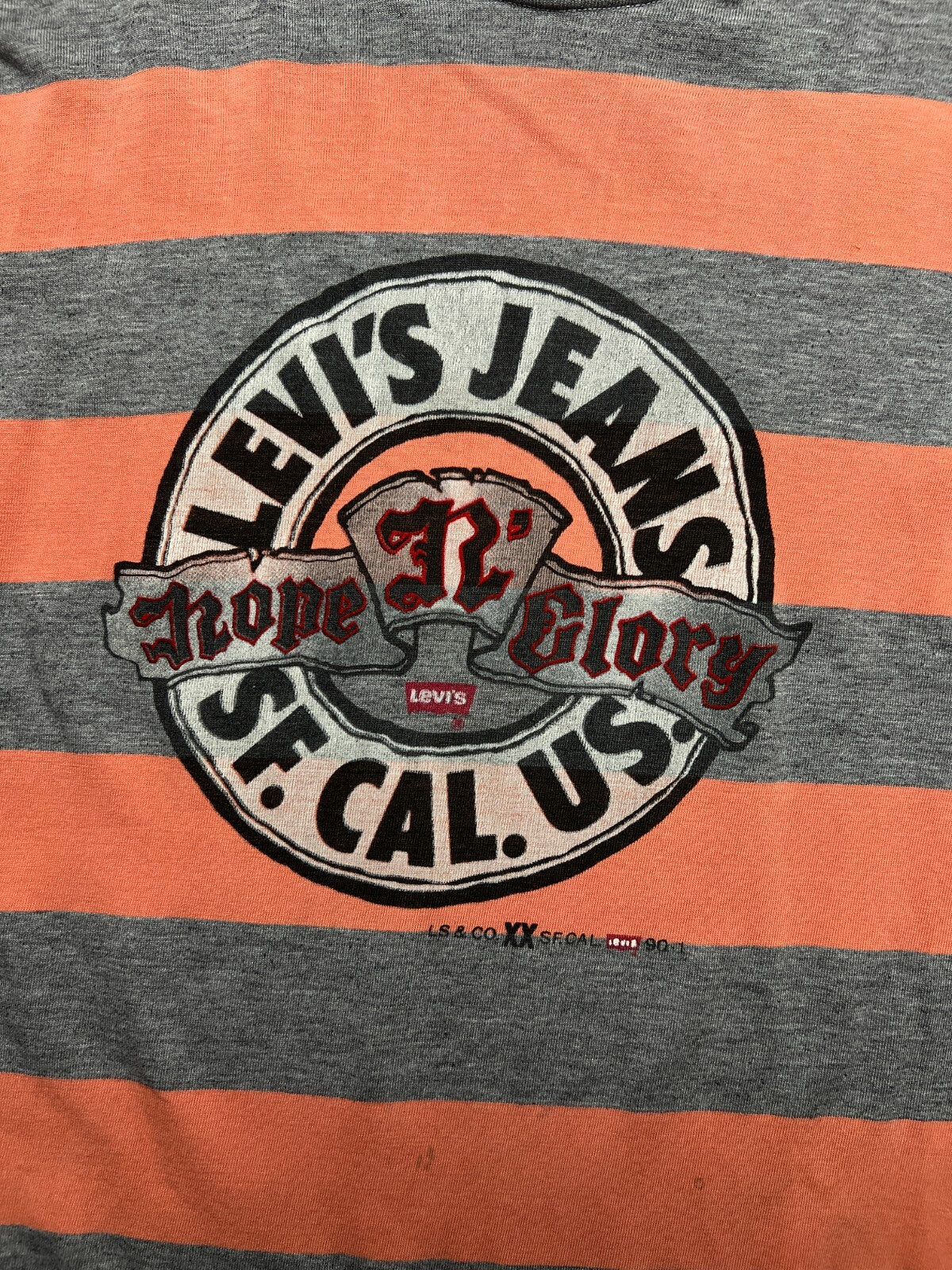 Levi's Jeans SF. CAL. US. Hope N Glory 80s 90s Vintage Tee