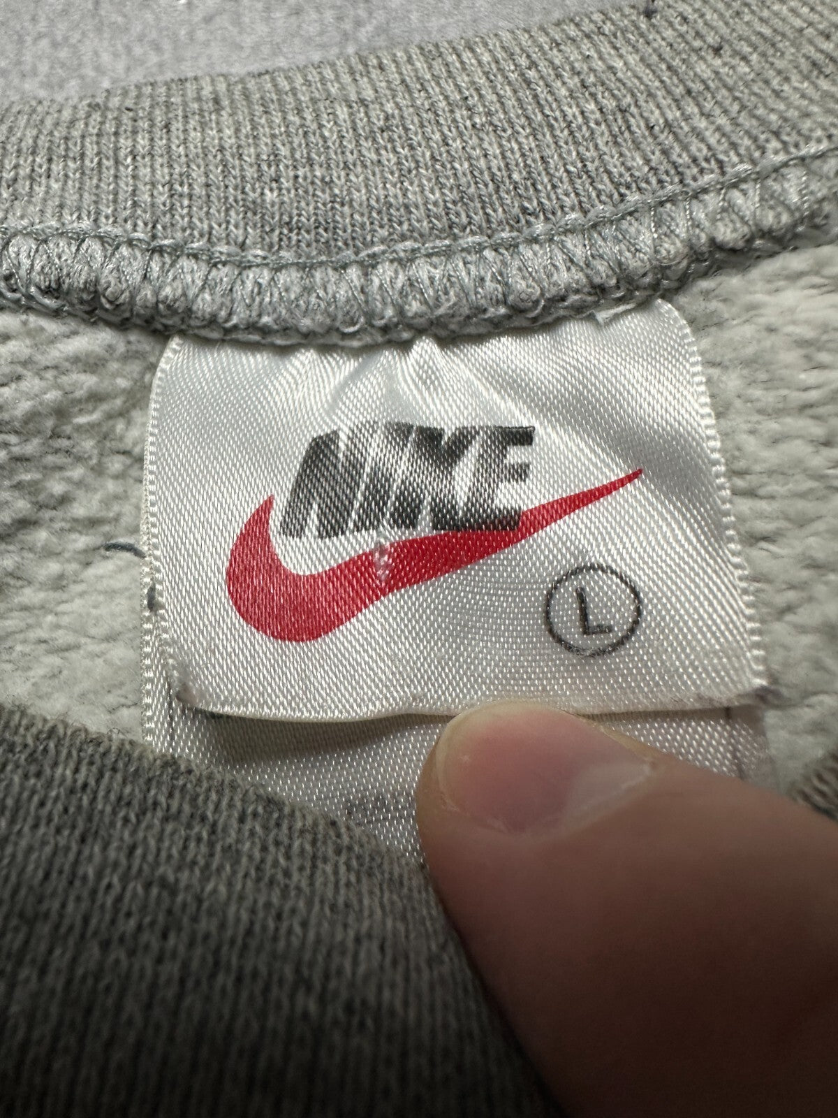 Vintage Crewneck Nike Boxy Center Swoosh logo Made in USA