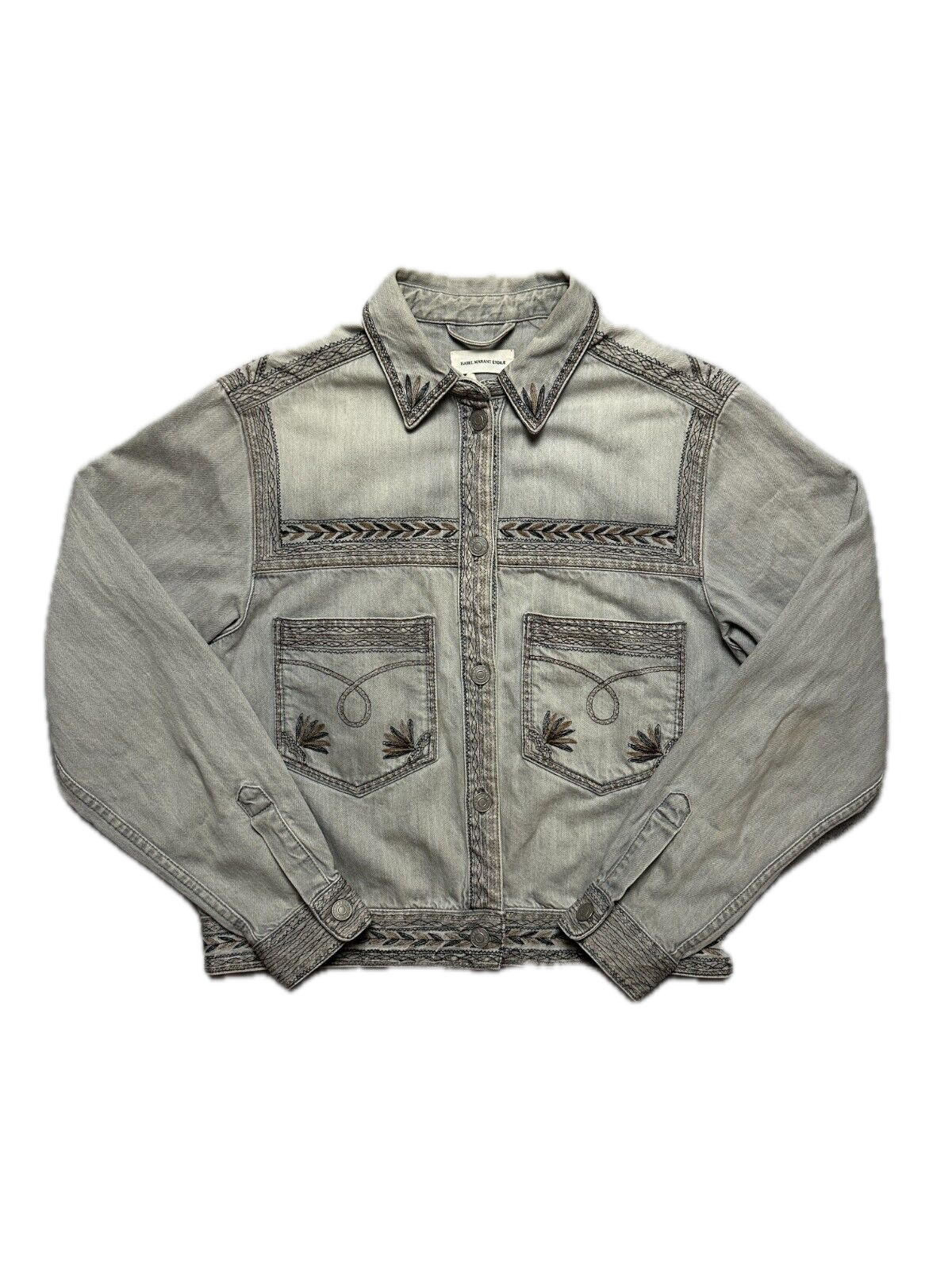 Isabel Marant Etoile Ferida Denim Jacket Rare Pattern Hype