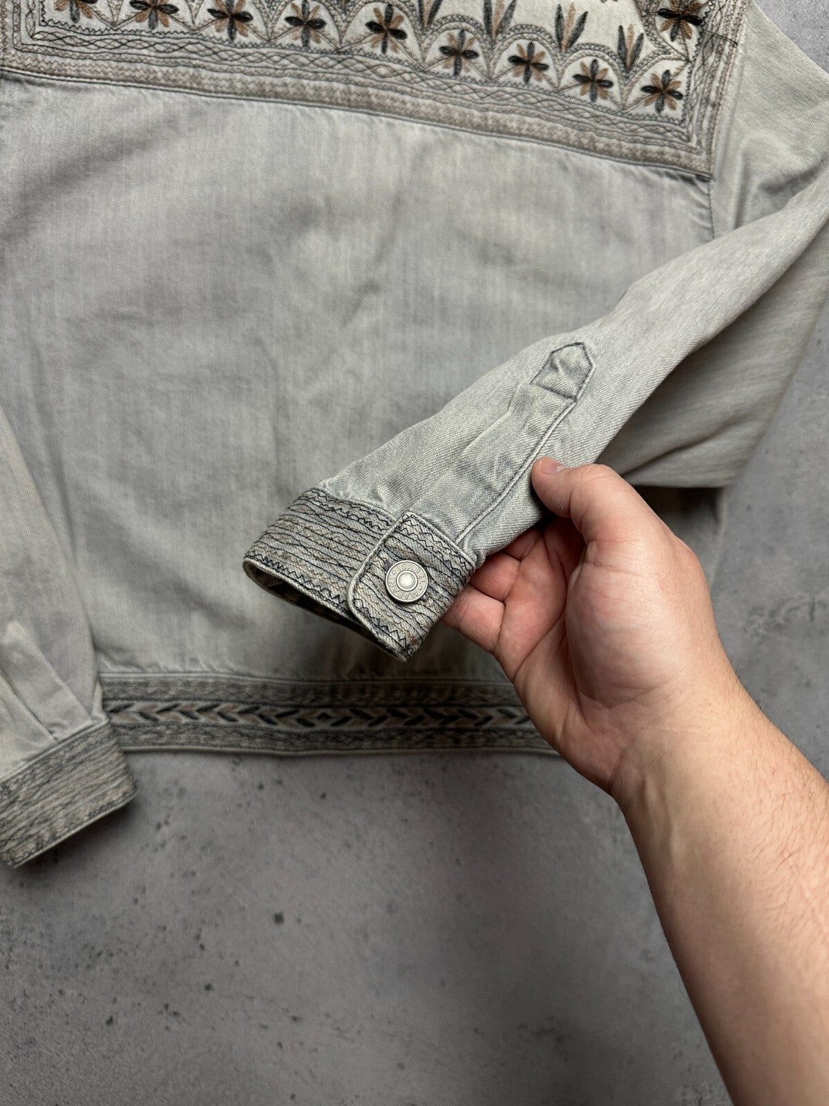 Isabel Marant Etoile Ferida Denim Jacket Rare Pattern Hype