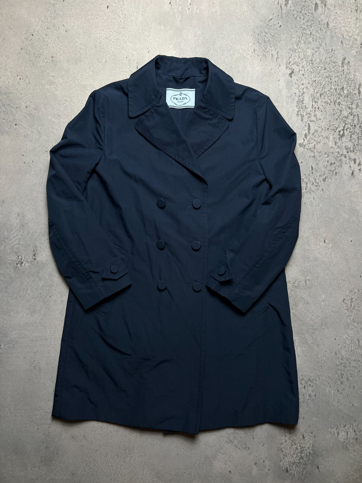 Classic Prada Rain Trench Coat Double-Breasted Rare Blazer