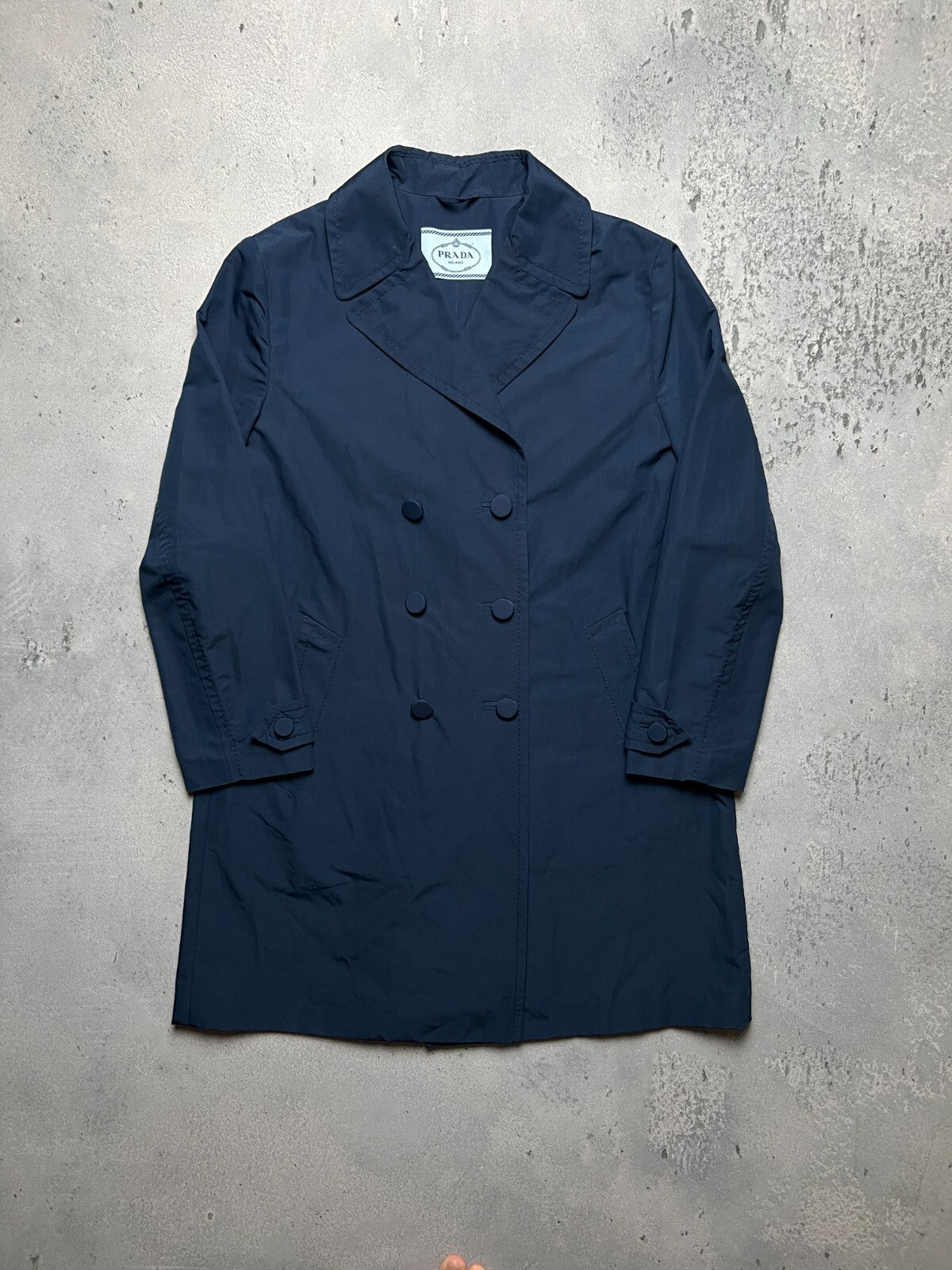 Classic Prada Rain Trench Coat Double-Breasted Rare Blazer