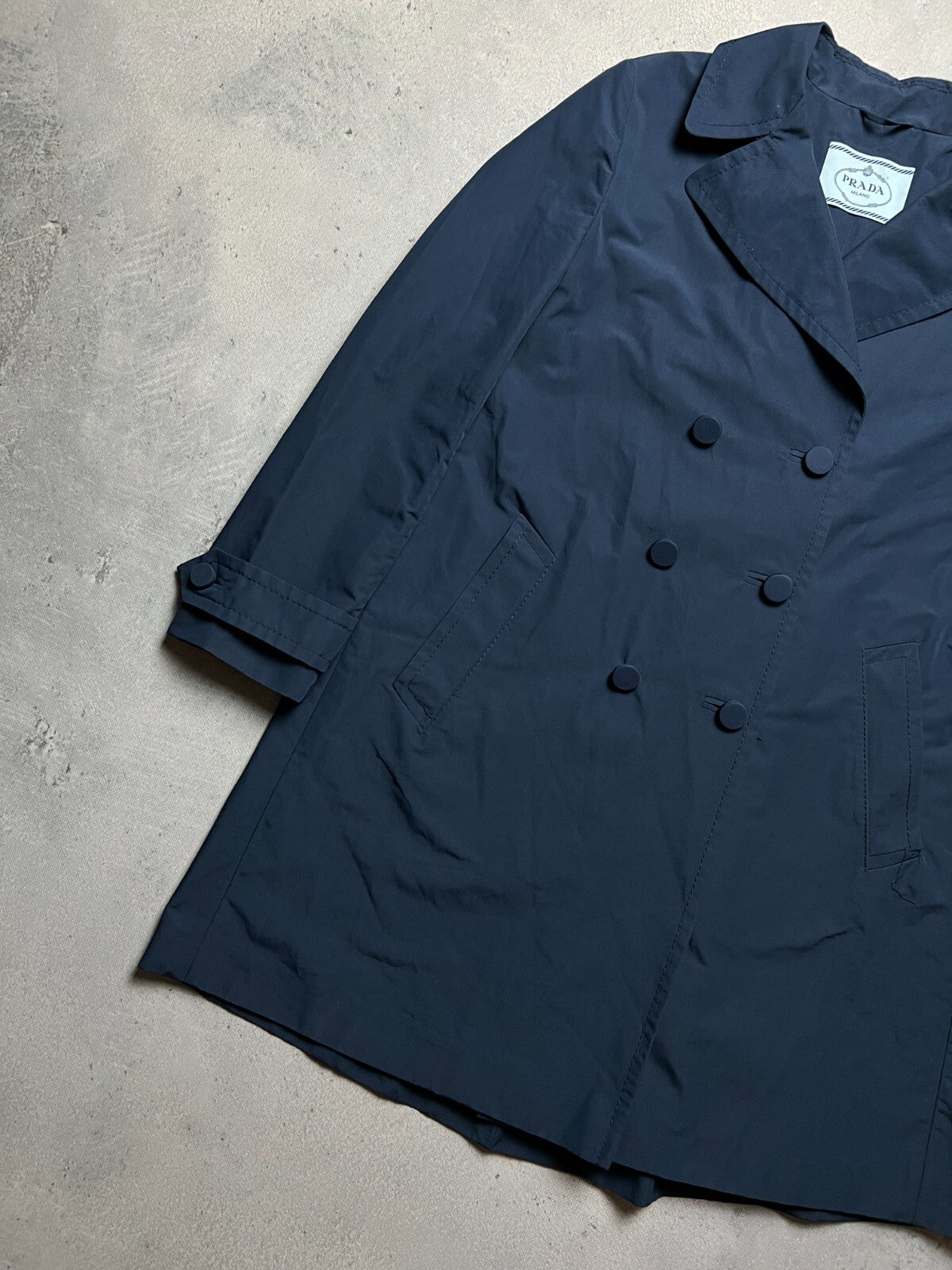 Classic Prada Rain Trench Coat Double-Breasted Rare Blazer