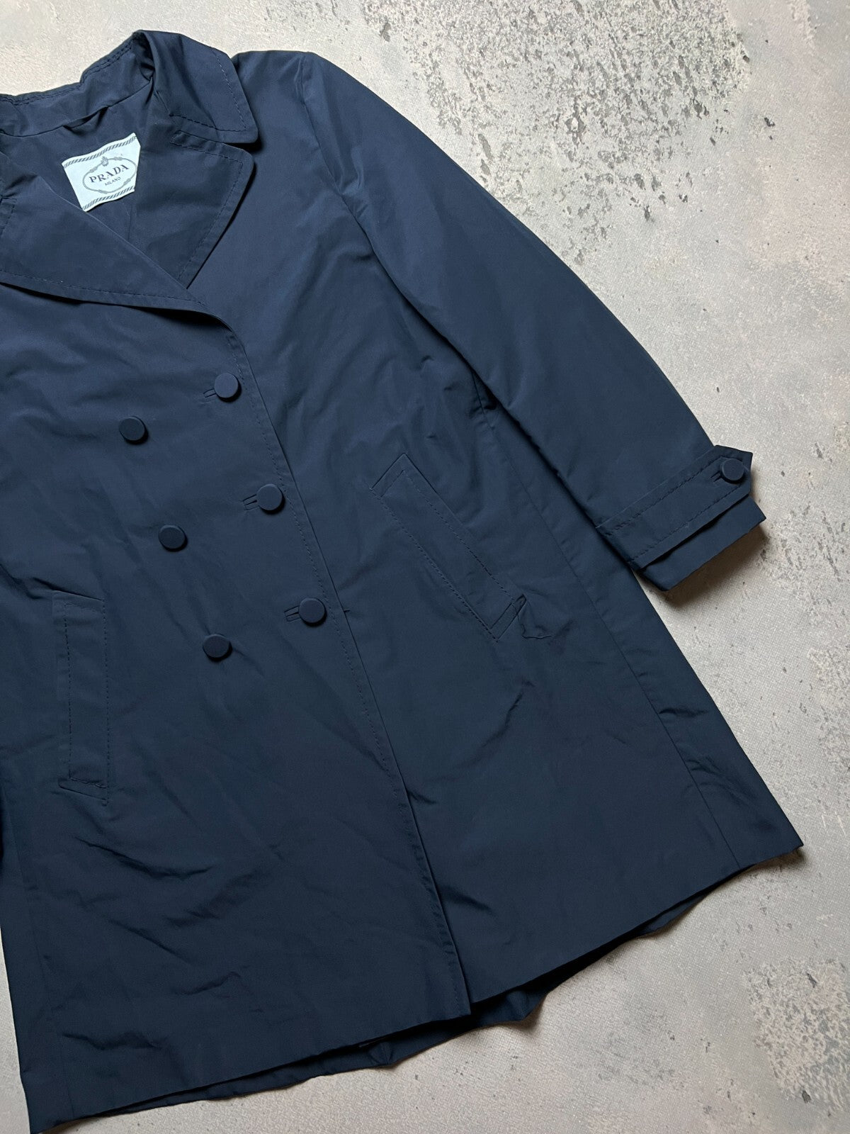 Classic Prada Rain Trench Coat Double-Breasted Rare Blazer