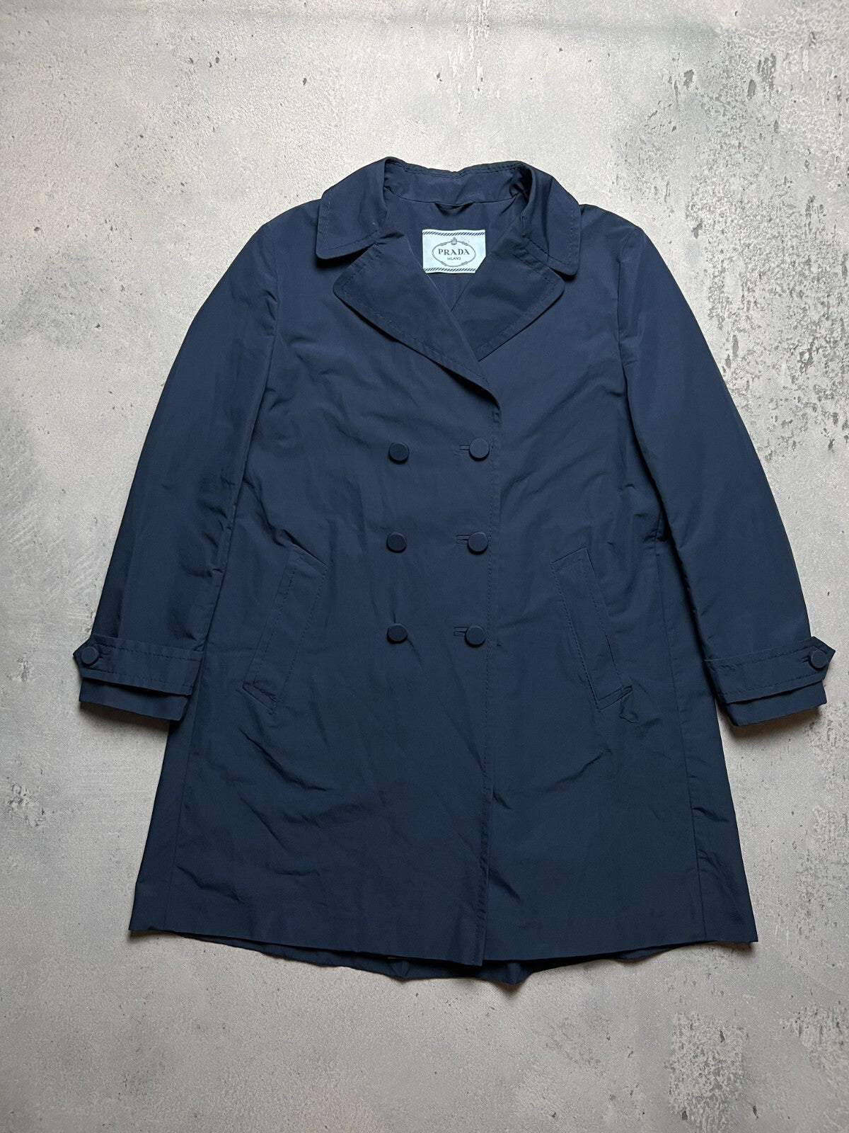 Classic Prada Rain Trench Coat Double-Breasted Rare Blazer