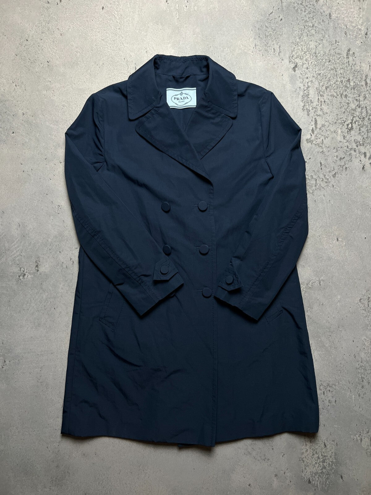 Classic Prada Rain Trench Coat Double-Breasted Rare Blazer
