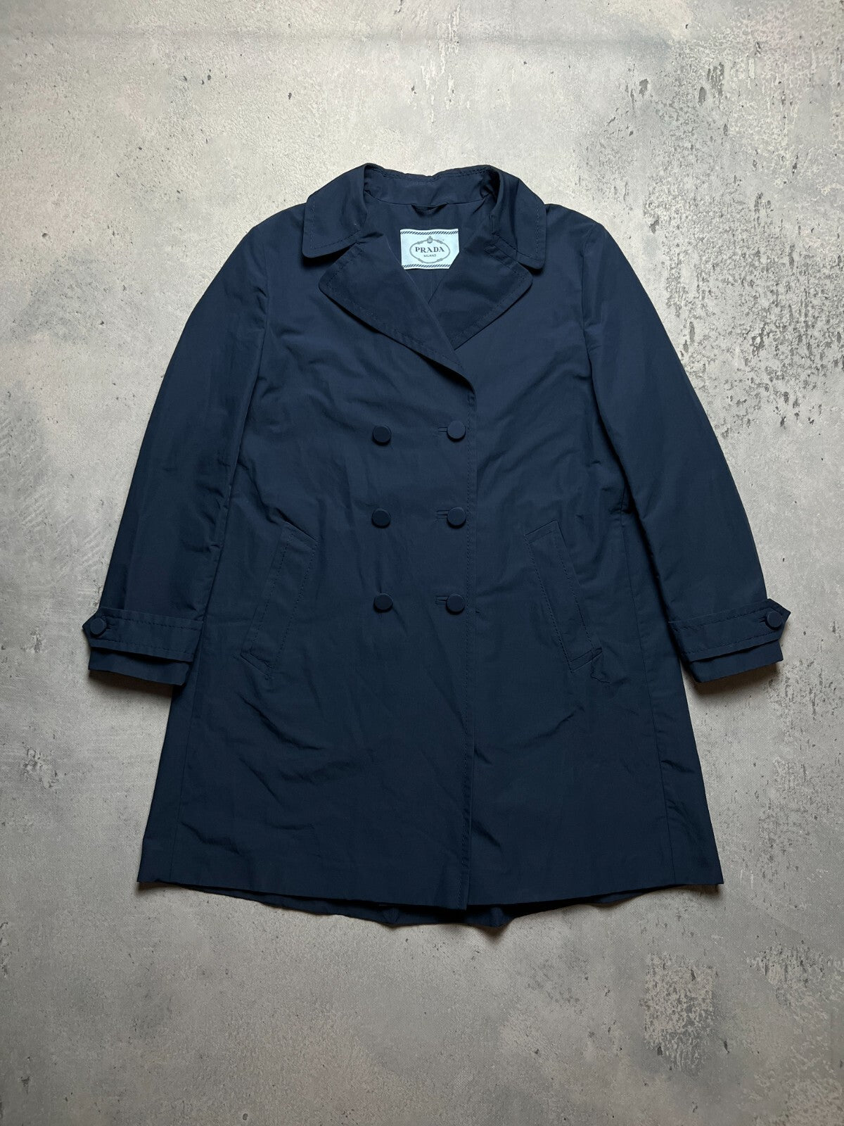 Classic Prada Rain Trench Coat Double-Breasted Rare Blazer