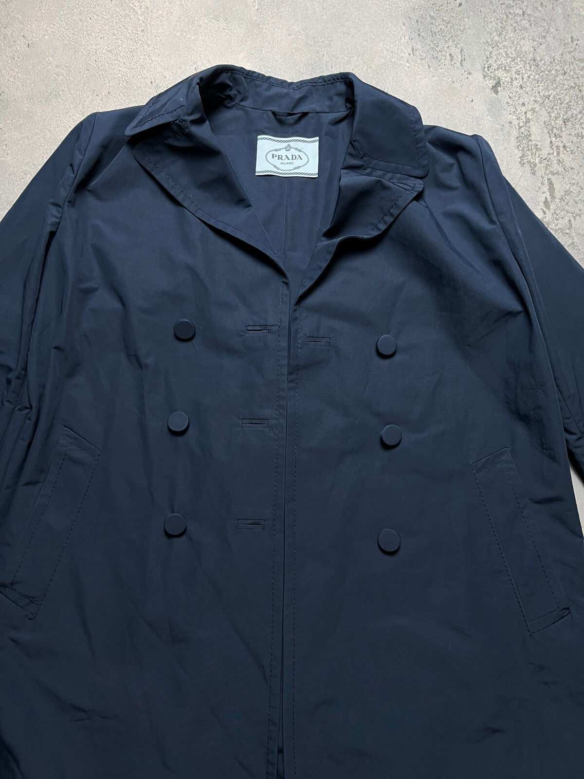 Classic Prada Rain Trench Coat Double-Breasted Rare Blazer