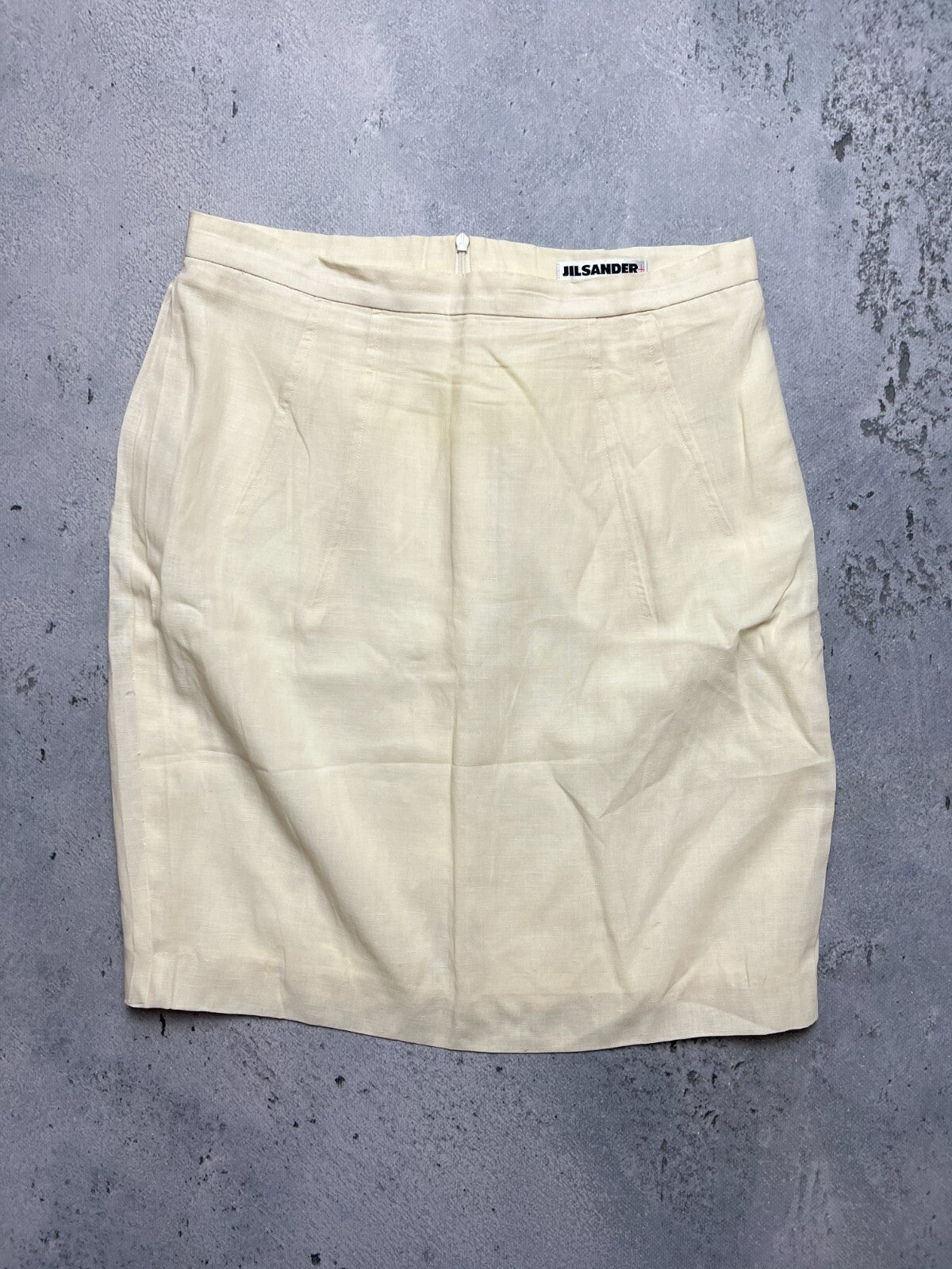 1990s' Jil Sander Rare Item Cream Beige Skirt Vintage Lux