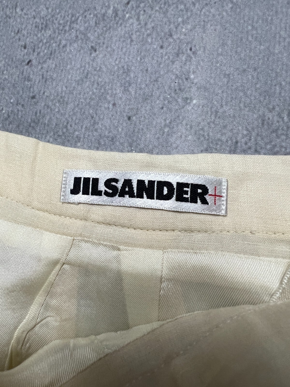 1990s' Jil Sander Rare Item Cream Beige Skirt Vintage Lux
