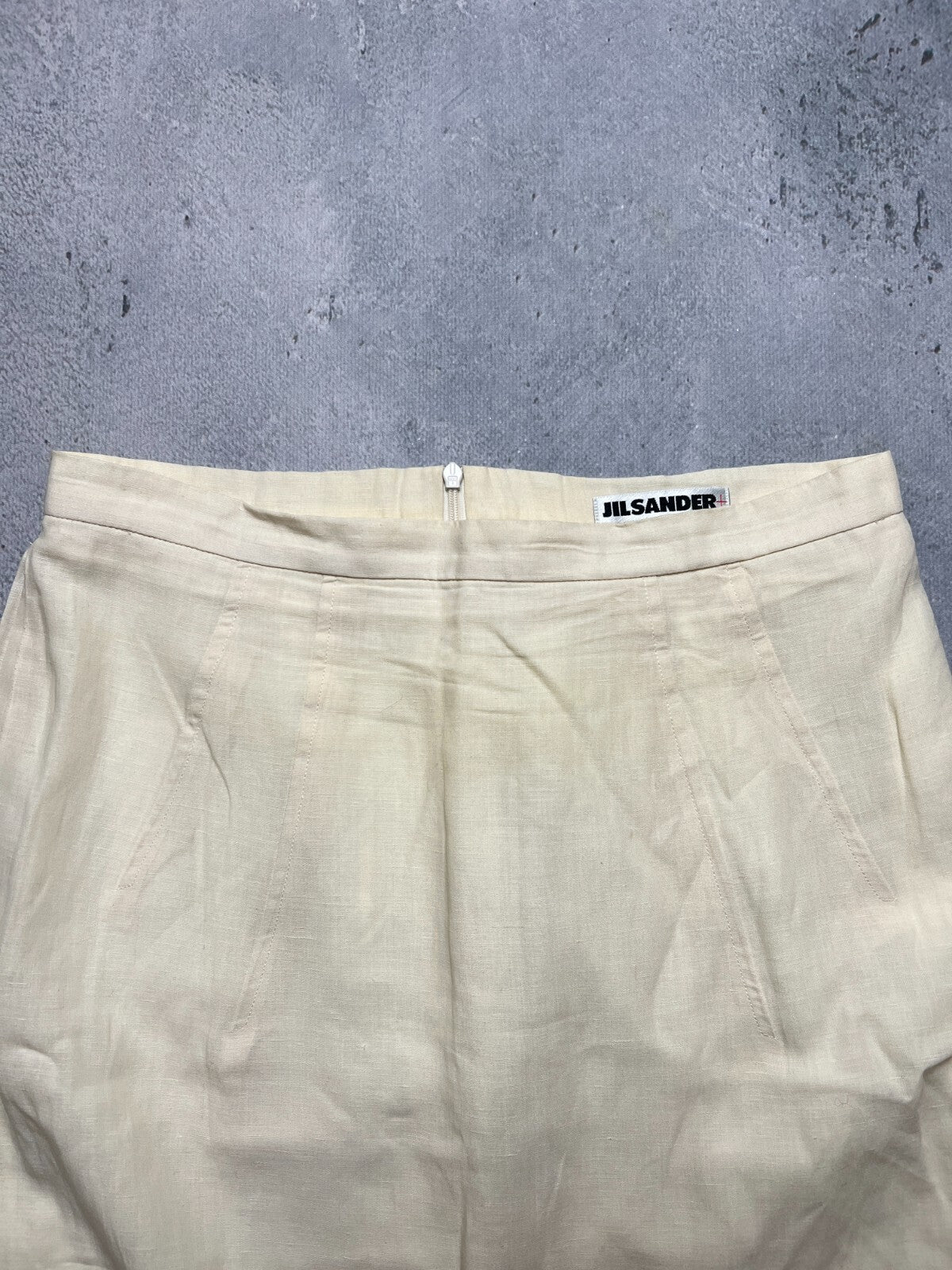 1990s' Jil Sander Rare Item Cream Beige Skirt Vintage Lux