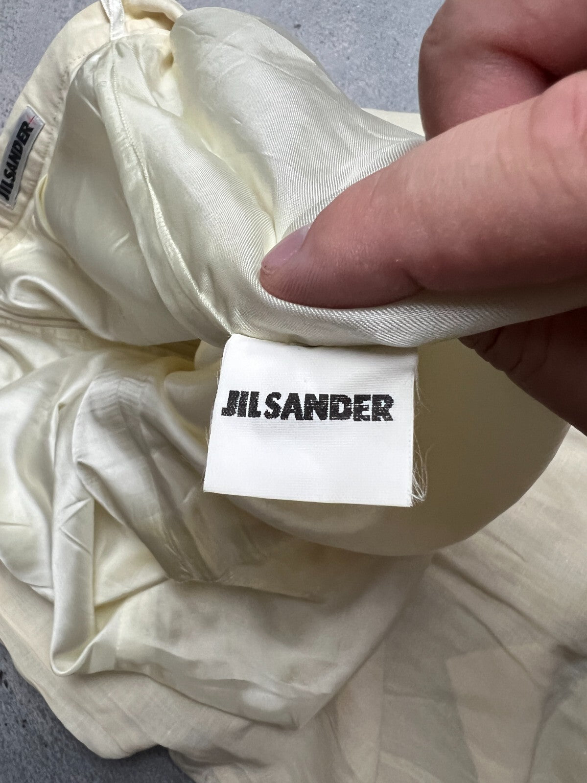 1990s' Jil Sander Rare Item Cream Beige Skirt Vintage Lux