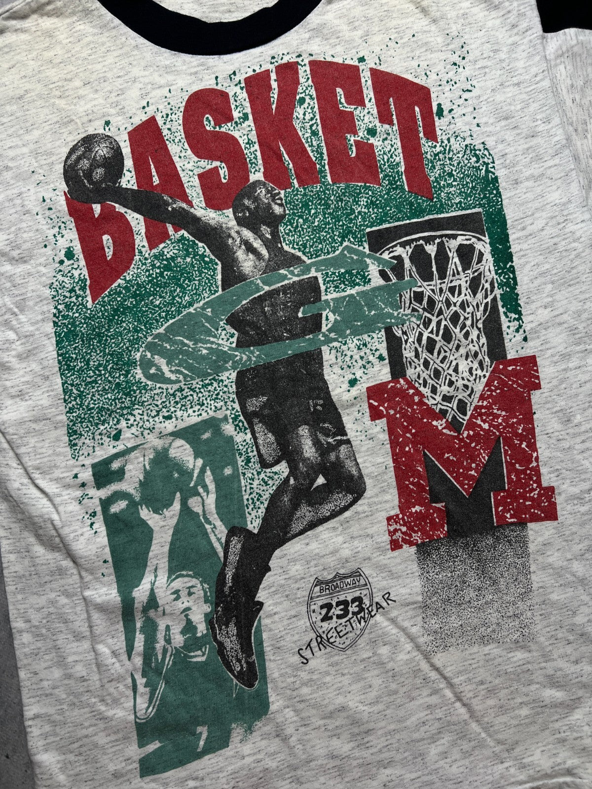 Basketball tee Basket Broadway 233 Streetwear rare item y2k