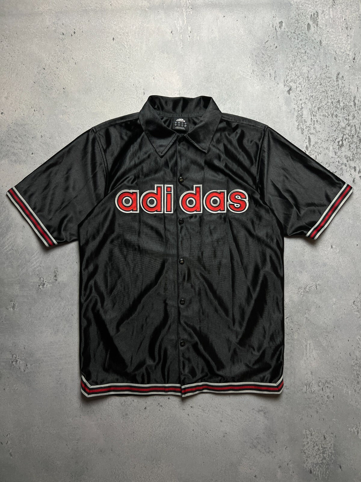 Adidas Vintage Botton Up Shirt Hype USA Jersey Tee 00s 90s
