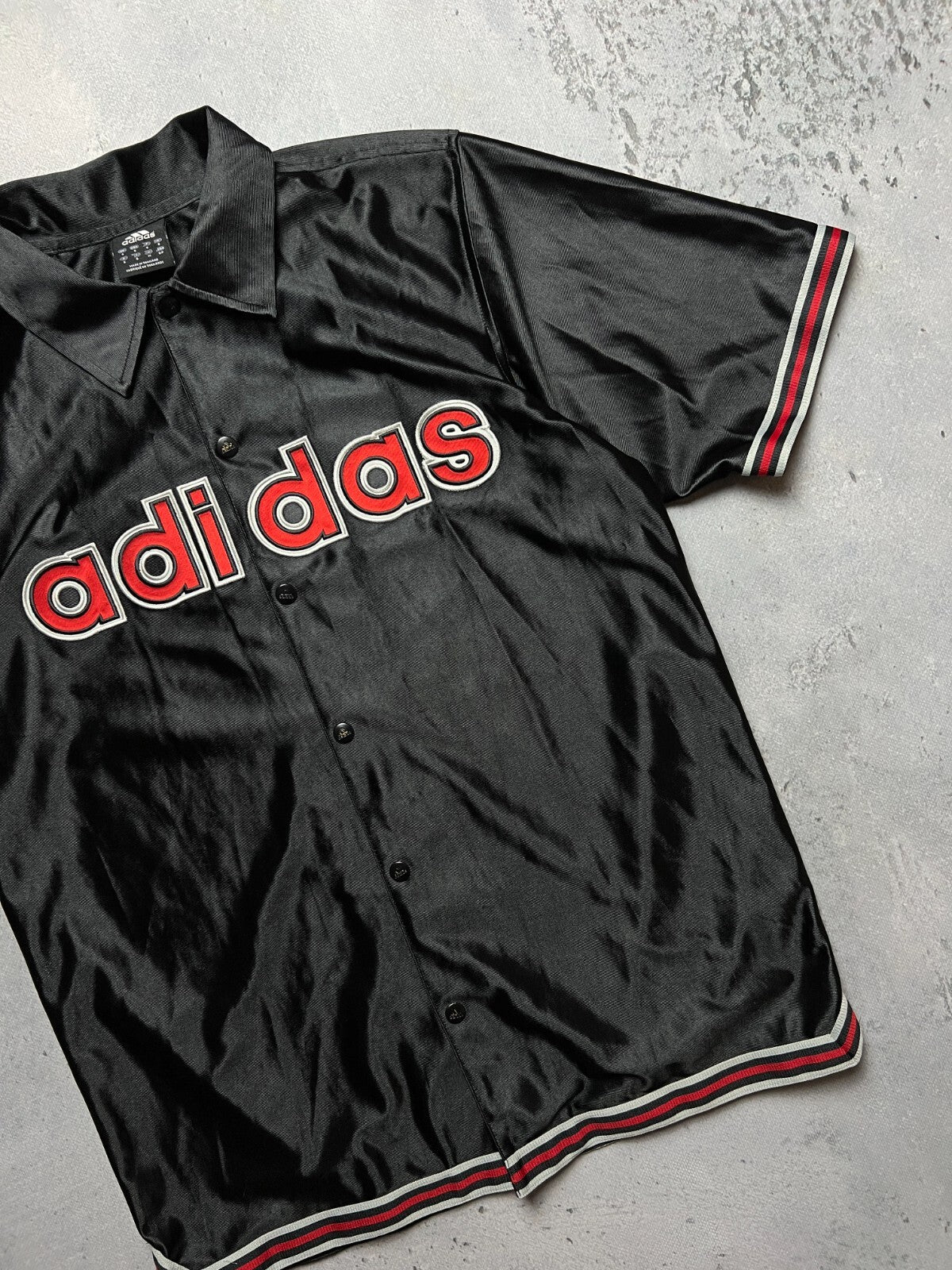 Adidas Vintage Botton Up Shirt Hype USA Jersey Tee 00s 90s