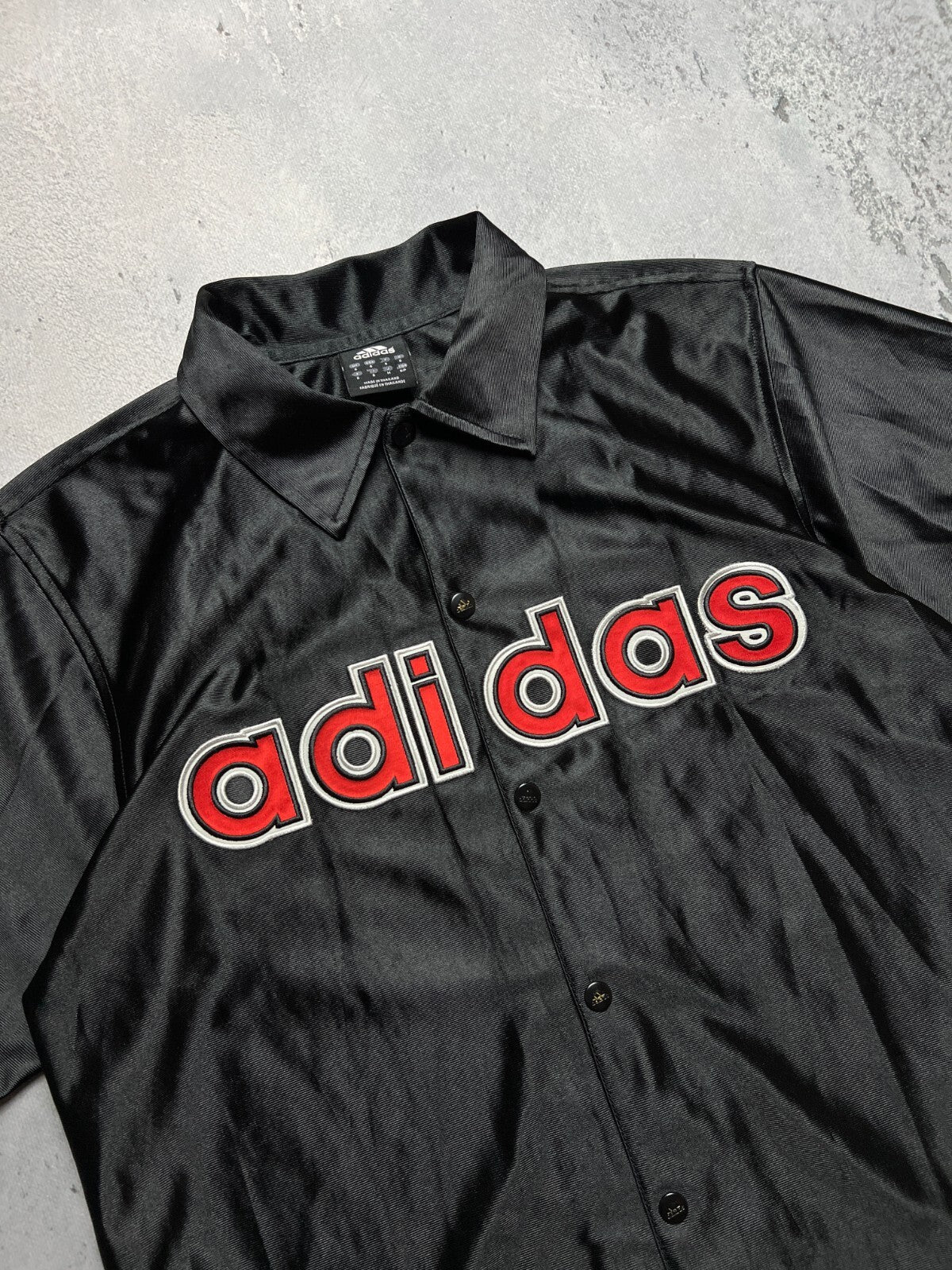 Adidas Vintage Botton Up Shirt Hype USA Jersey Tee 00s 90s