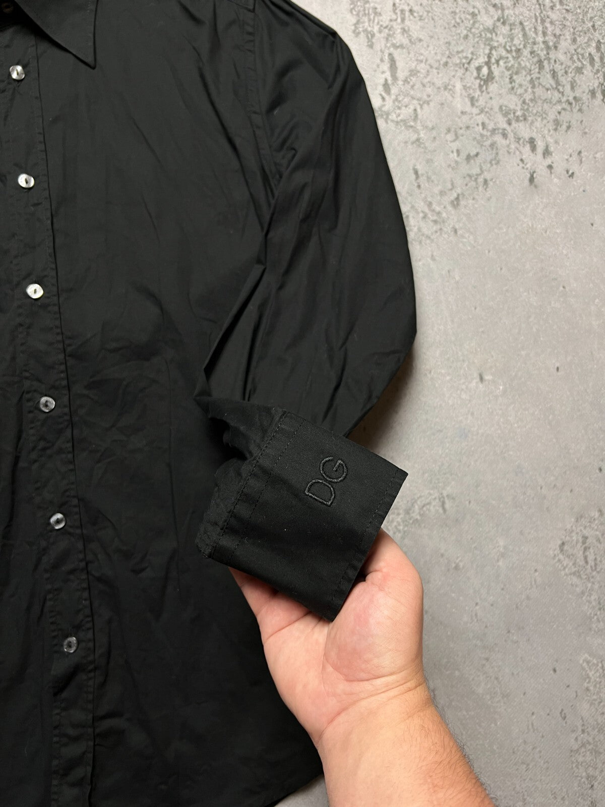 Dolce & Gabbana Vintage Full Black Long Sleeve Shirt Lux y2k