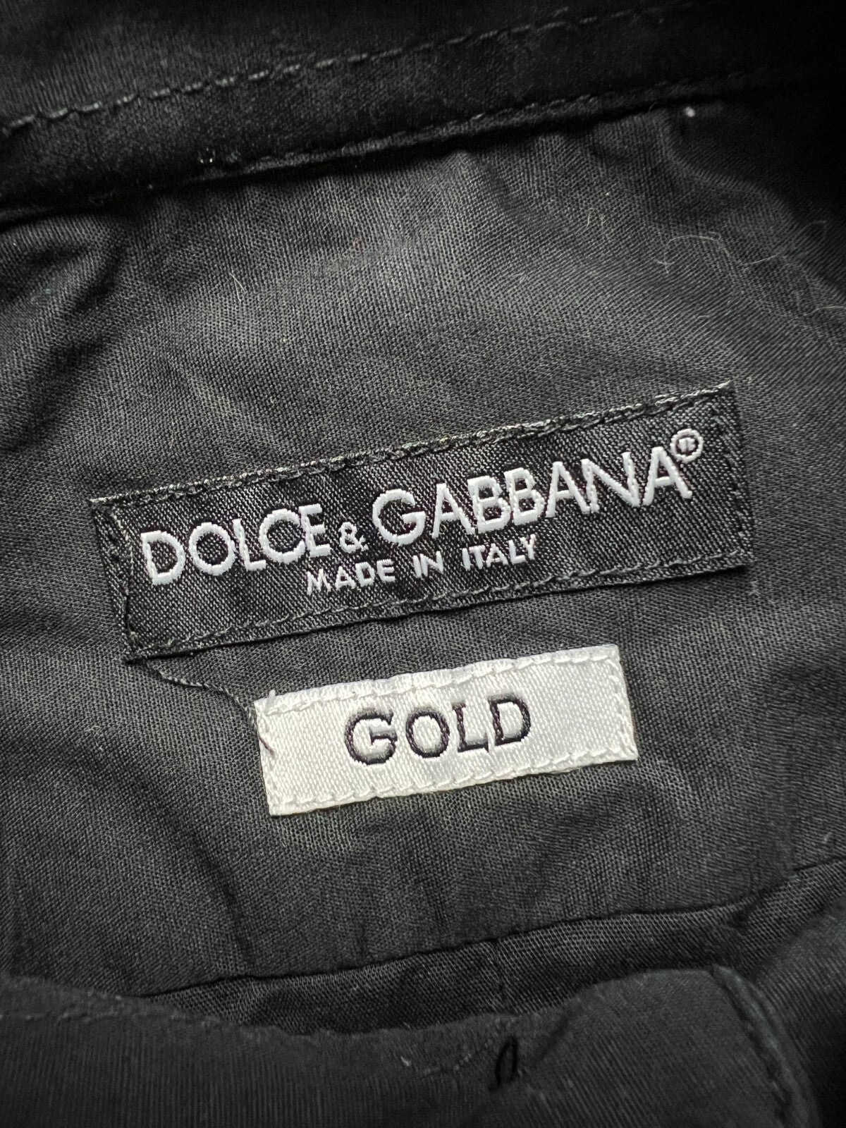 Dolce & Gabbana Vintage Full Black Long Sleeve Shirt Lux y2k