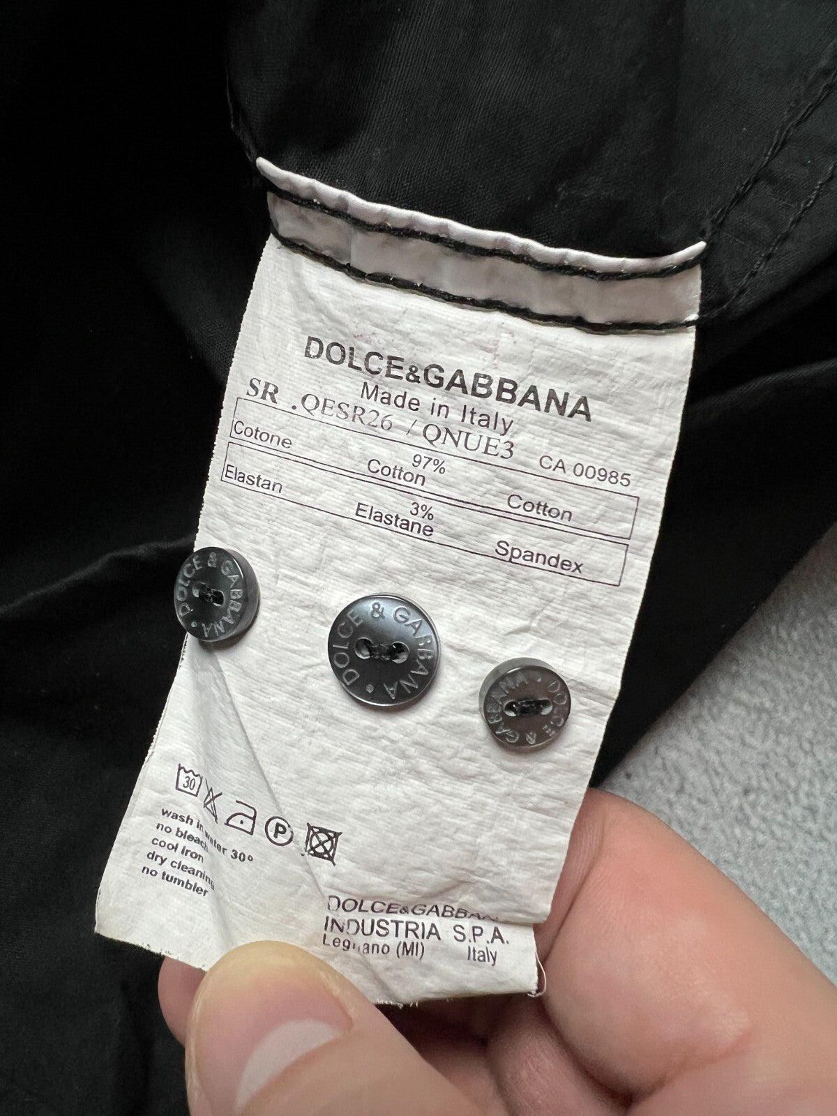 Dolce & Gabbana Vintage Full Black Long Sleeve Shirt Lux y2k