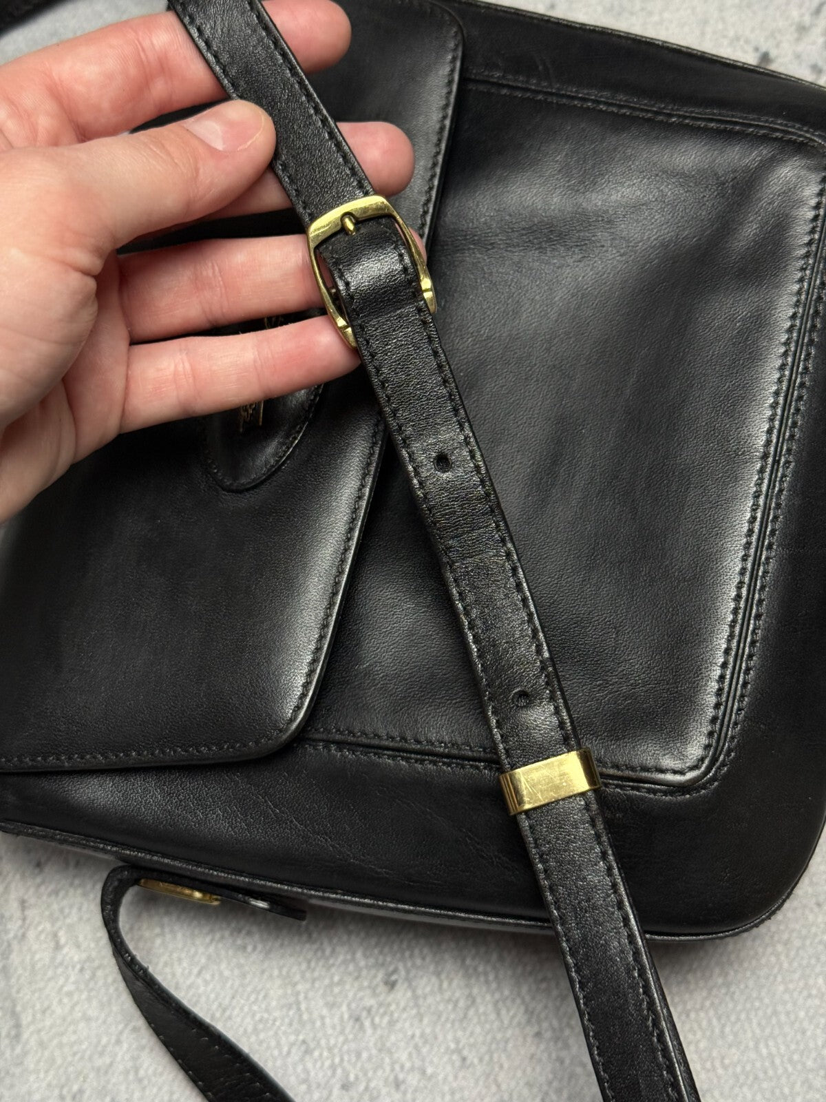 Vintage 90s Etienne Aigner Leather Crossbody Shoulders Bag
