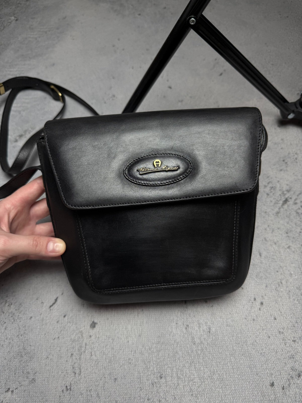 Vintage 90s Etienne Aigner Leather Crossbody Shoulders Bag