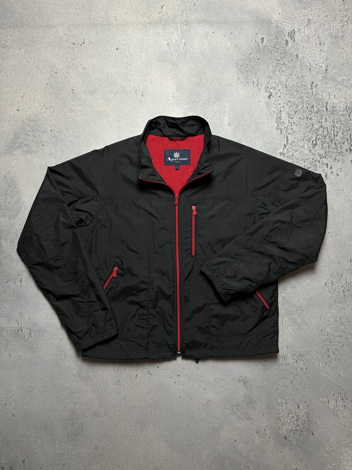 Aquascutum Vintage Nylon Black y2k Jacket Hype Casual 00s