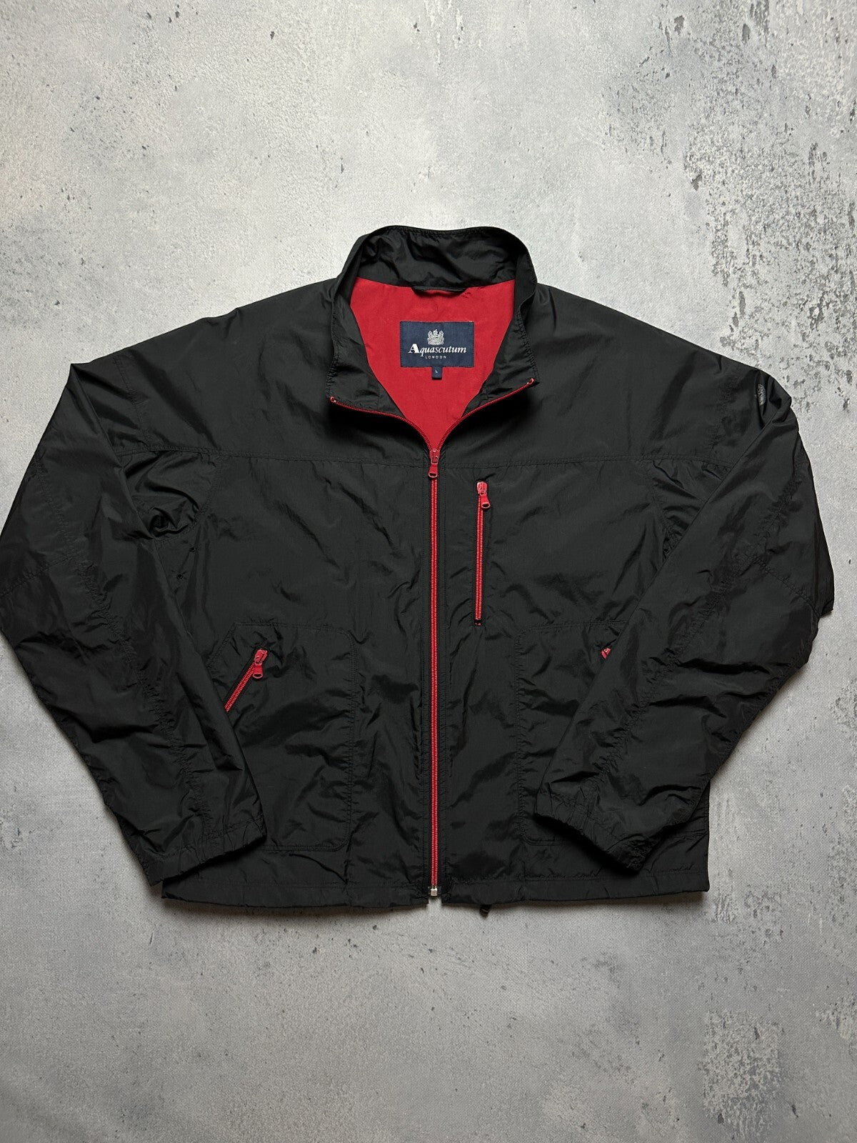 Aquascutum Vintage Nylon Black y2k Jacket Hype Casual 00s