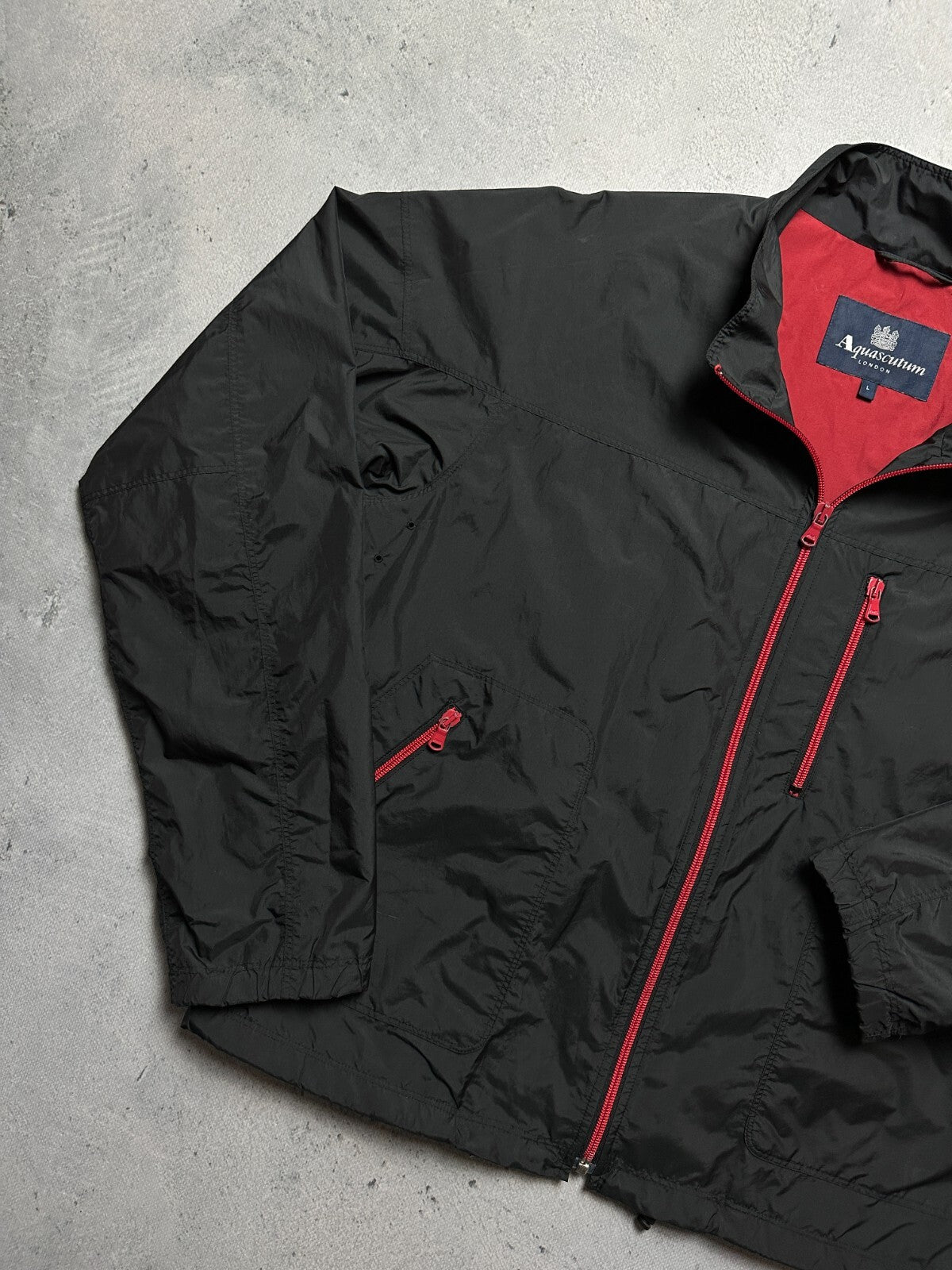 Aquascutum Vintage Nylon Black y2k Jacket Hype Casual 00s