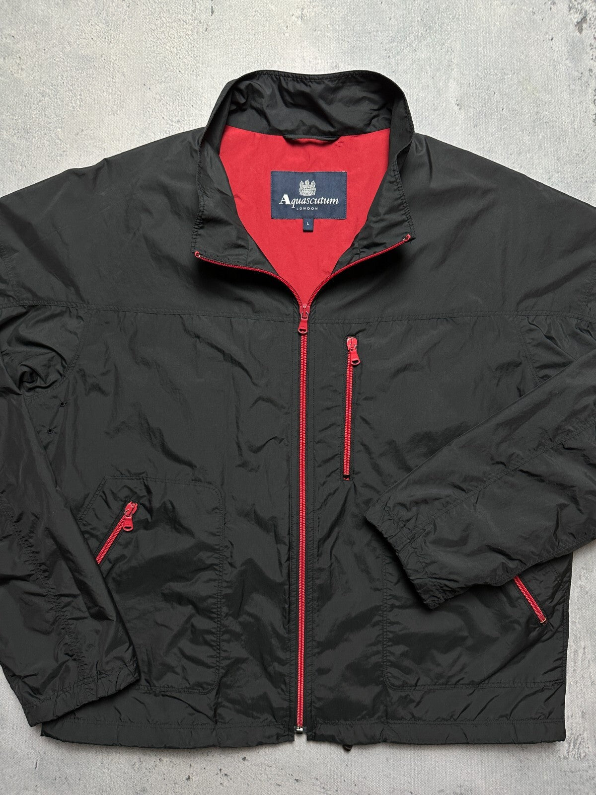 Aquascutum Vintage Nylon Black y2k Jacket Hype Casual 00s