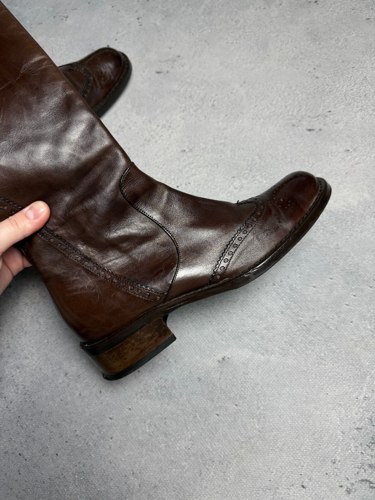 Ripa VTG Heels Leather Boots Rare Italian Item Avant-Garde