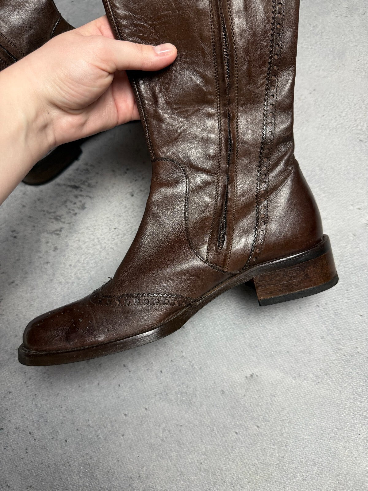 Ripa VTG Heels Leather Boots Rare Italian Item Avant-Garde