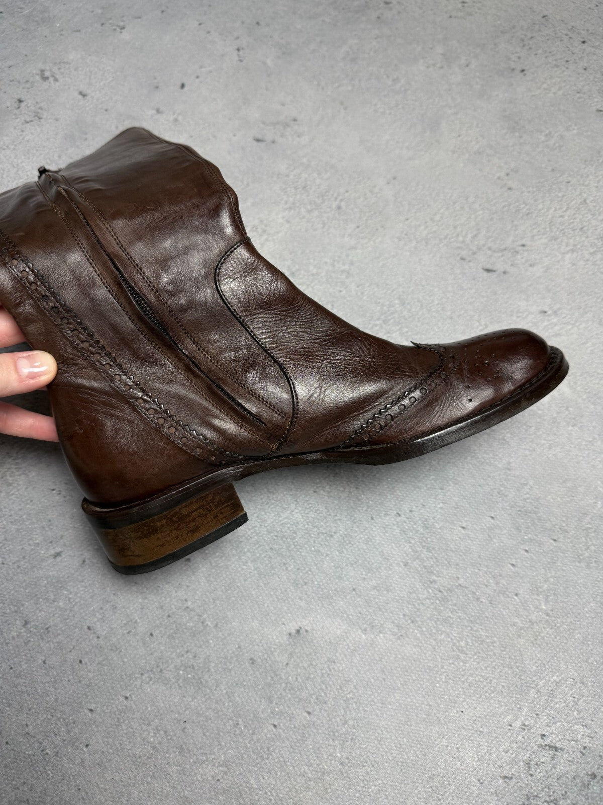 Ripa VTG Heels Leather Boots Rare Italian Item Avant-Garde