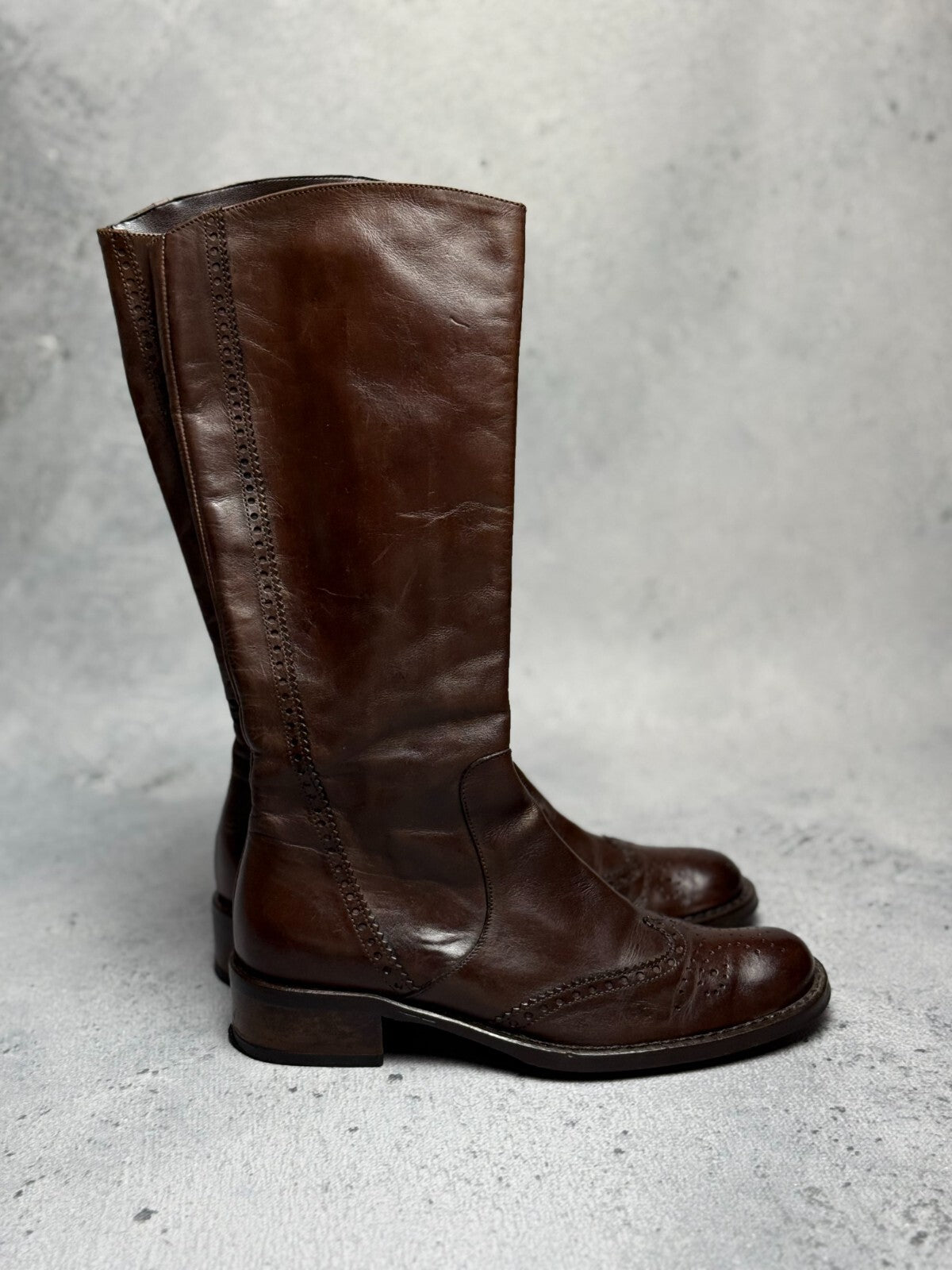 Ripa VTG Heels Leather Boots Rare Italian Item Avant-Garde