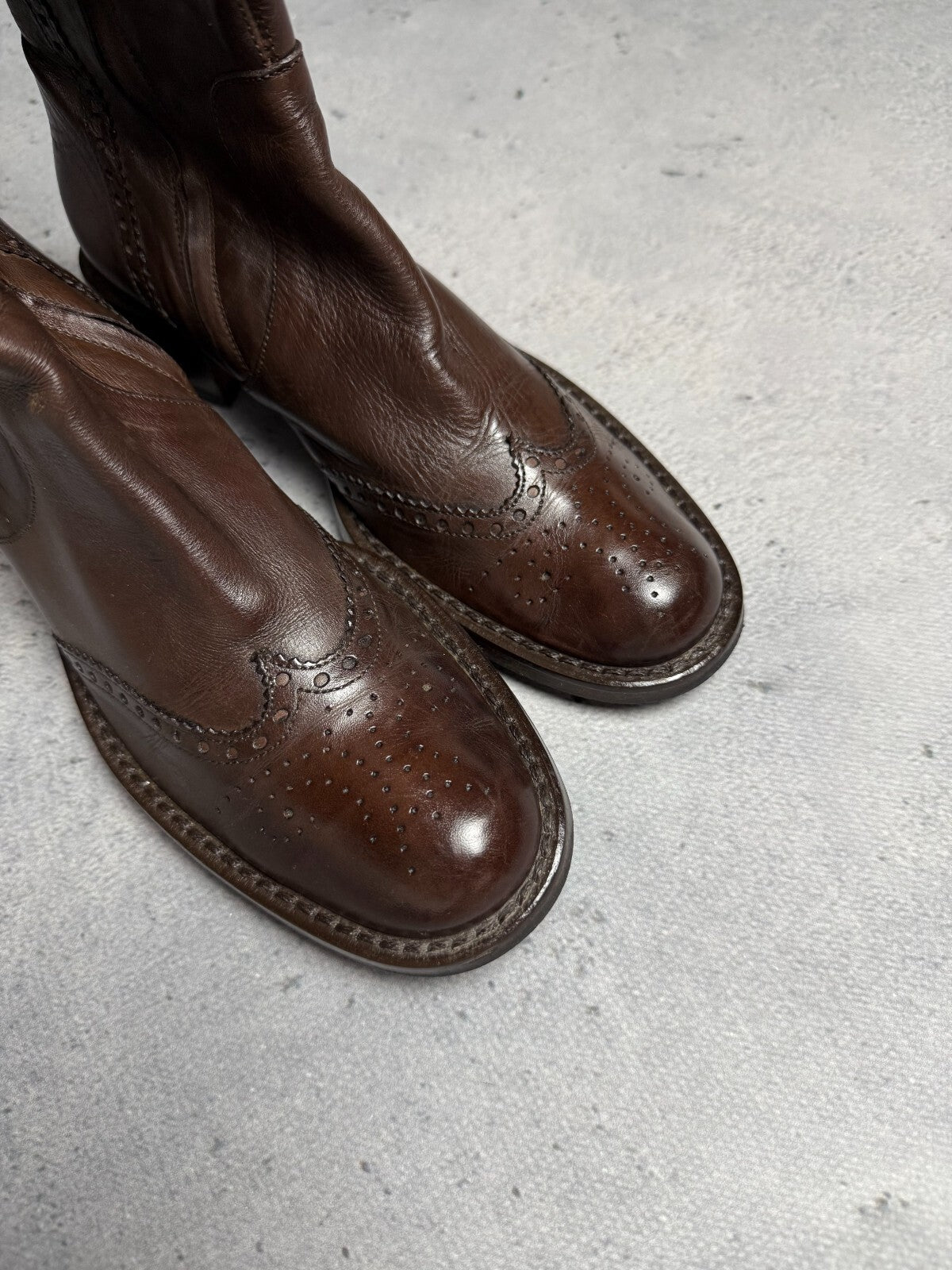 Ripa VTG Heels Leather Boots Rare Italian Item Avant-Garde