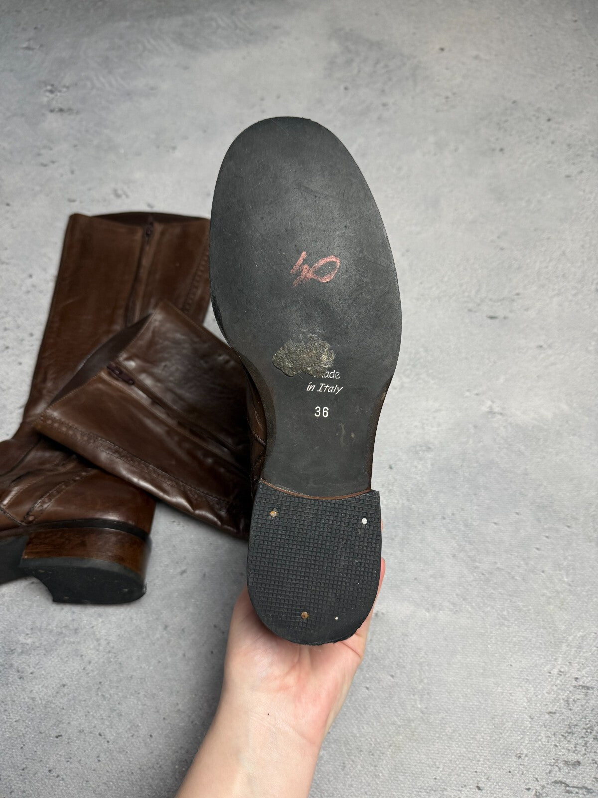 Ripa VTG Heels Leather Boots Rare Italian Item Avant-Garde