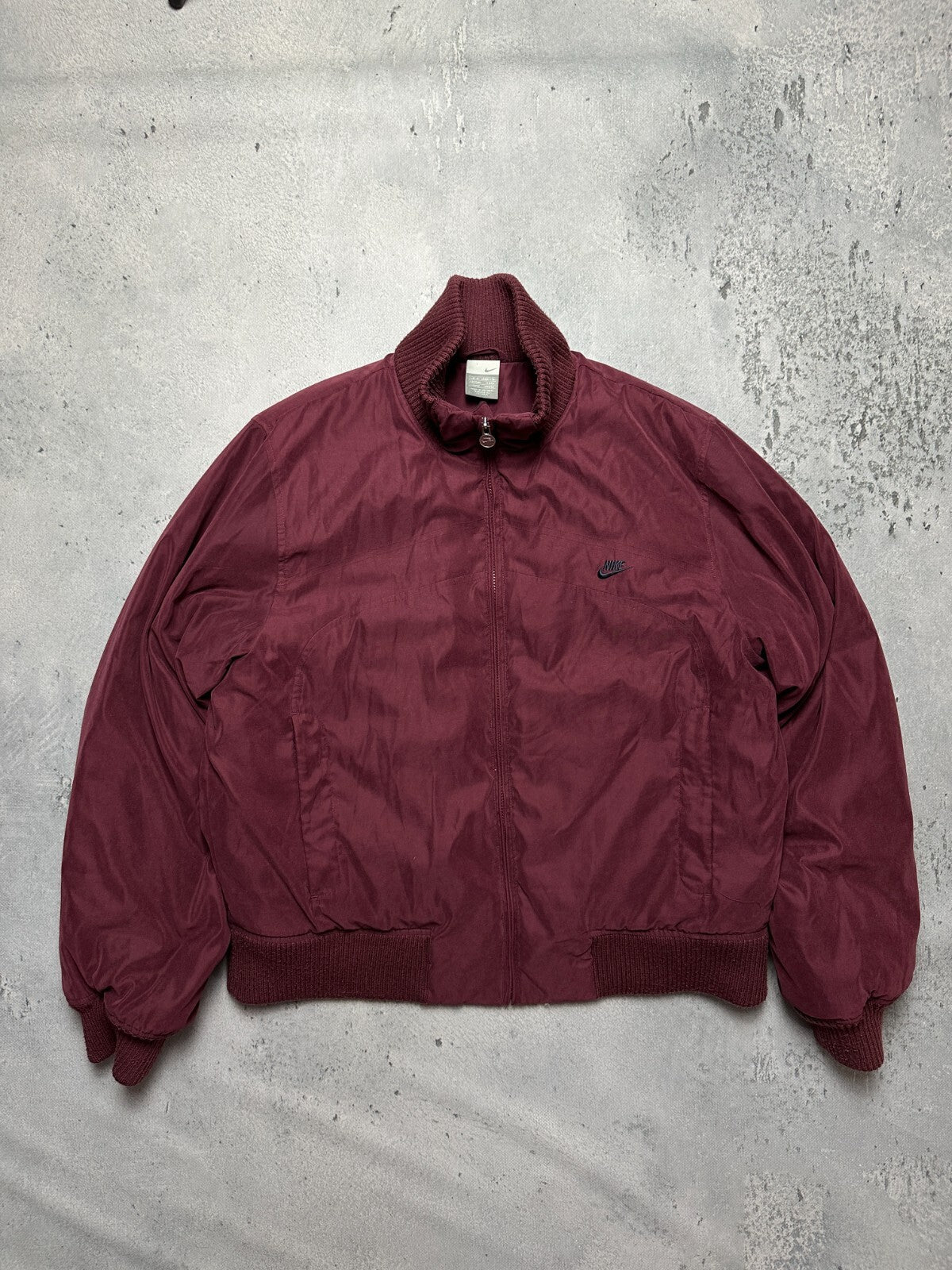 Nike Vintage Bomber Track Jacket Swoosh Zip-Up y2k 90s USA