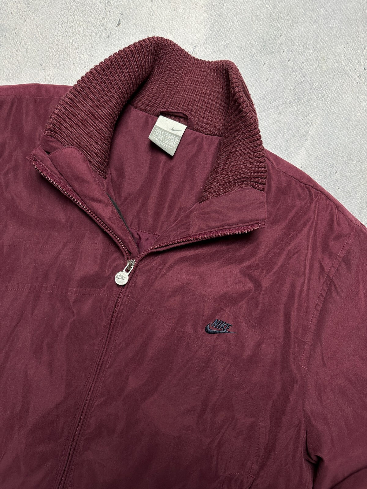 Nike Vintage Bomber Track Jacket Swoosh Zip-Up y2k 90s USA