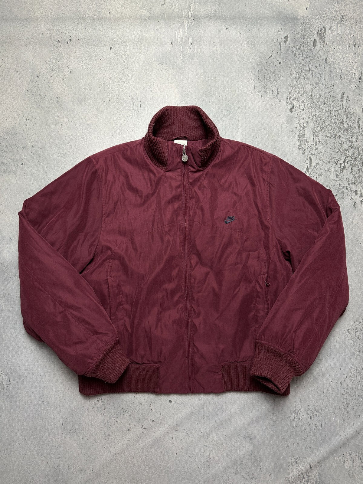 Nike Vintage Bomber Track Jacket Swoosh Zip-Up y2k 90s USA
