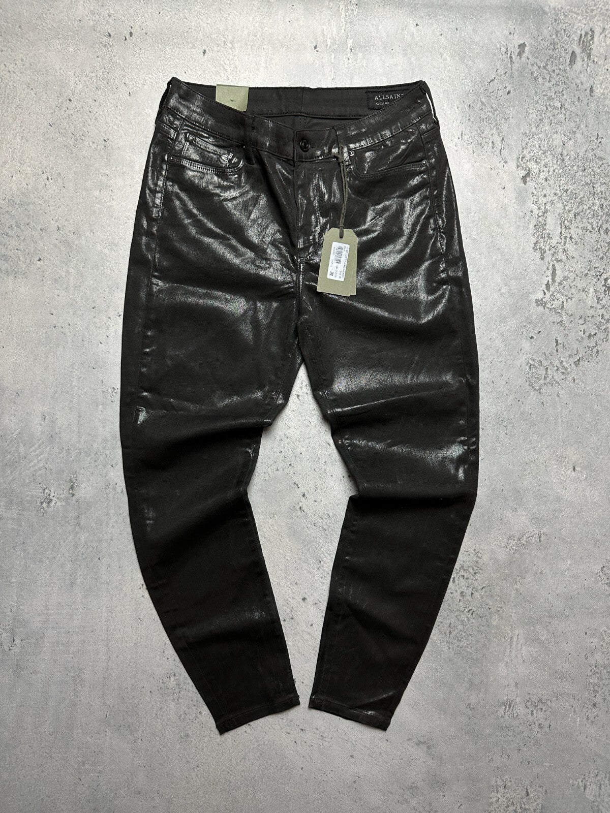Allsaints Women’s Alex Coated Jeans Luxury High Rise Skinny