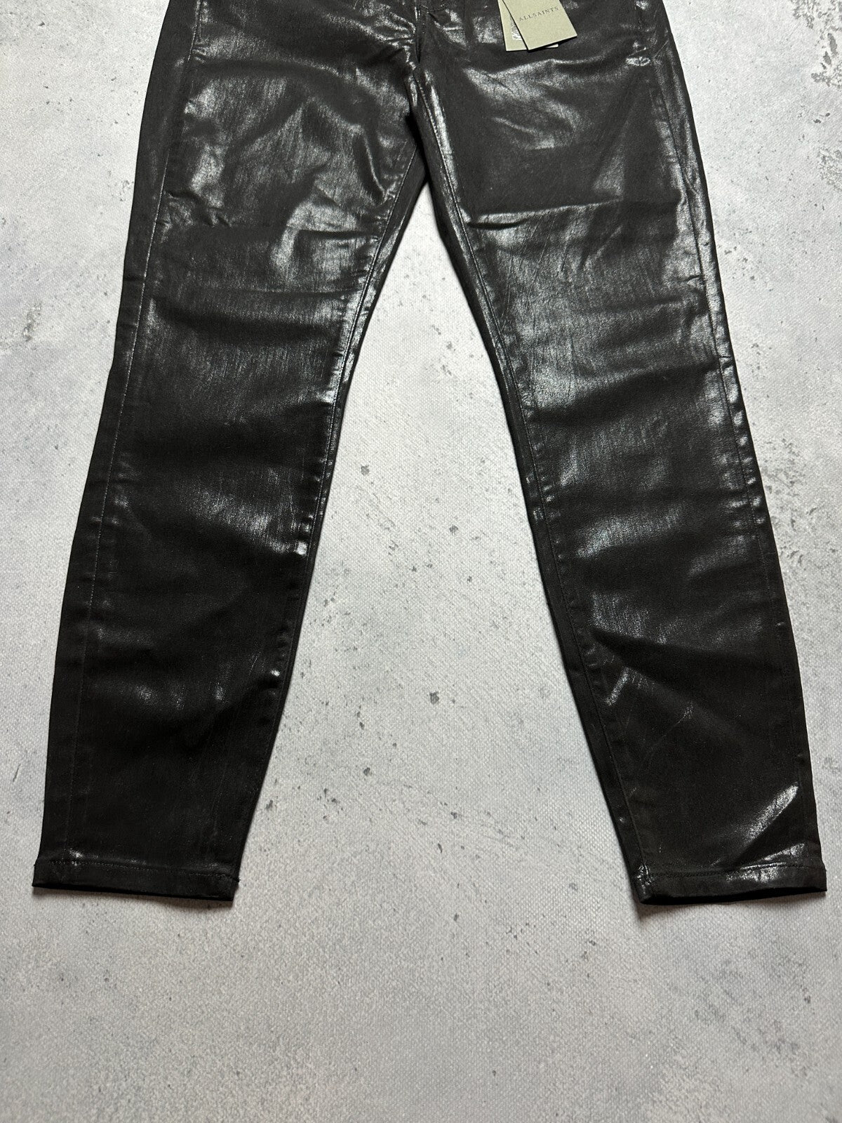 Allsaints Women’s Alex Coated Jeans Luxury High Rise Skinny