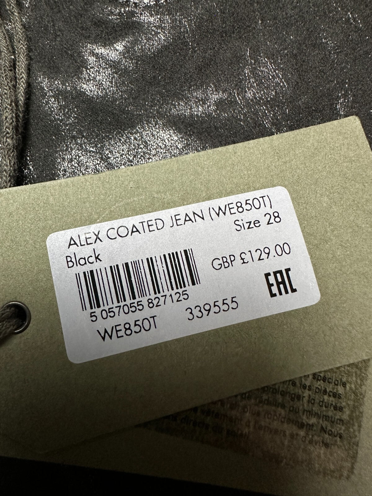 Allsaints Women’s Alex Coated Jeans Luxury High Rise Skinny
