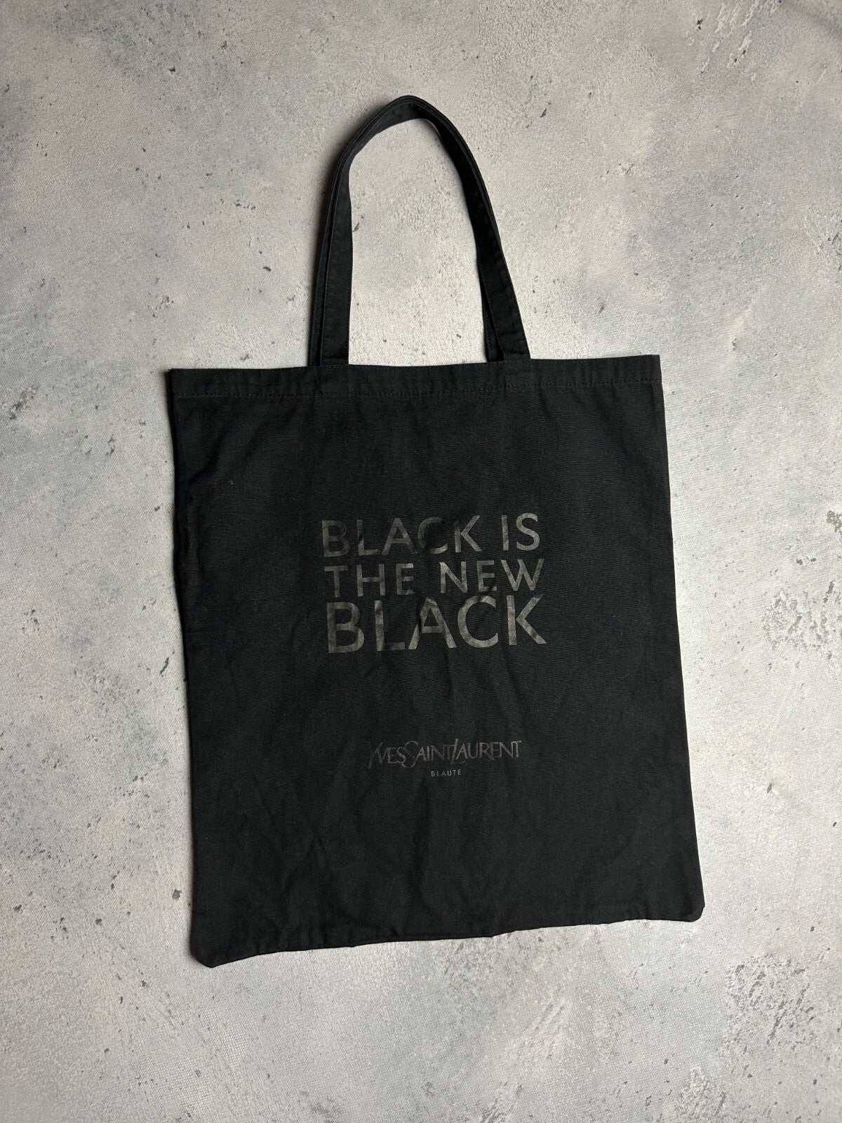 Yves Saint Laurent Beauty Shopper Bag Black y2k Italy YSL