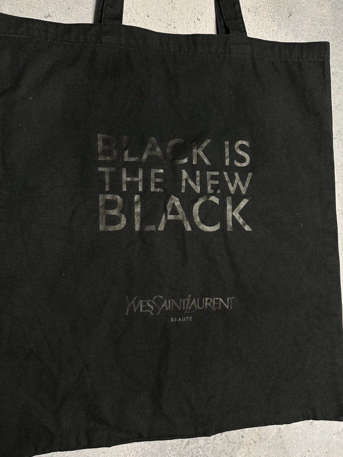Yves Saint Laurent Beauty Shopper Bag Black y2k Italy YSL