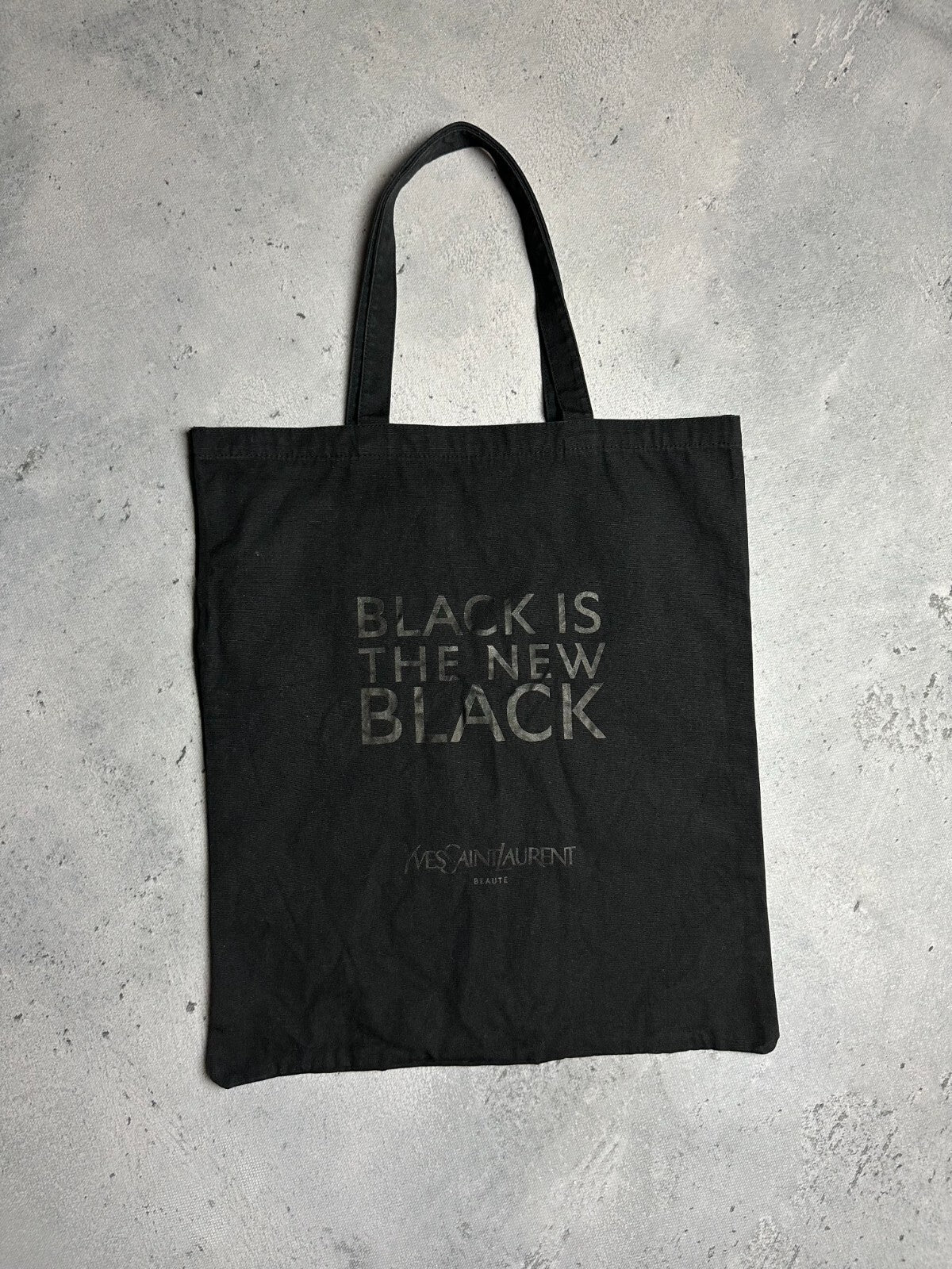 Yves Saint Laurent Beauty Shopper Bag Black y2k Italy YSL