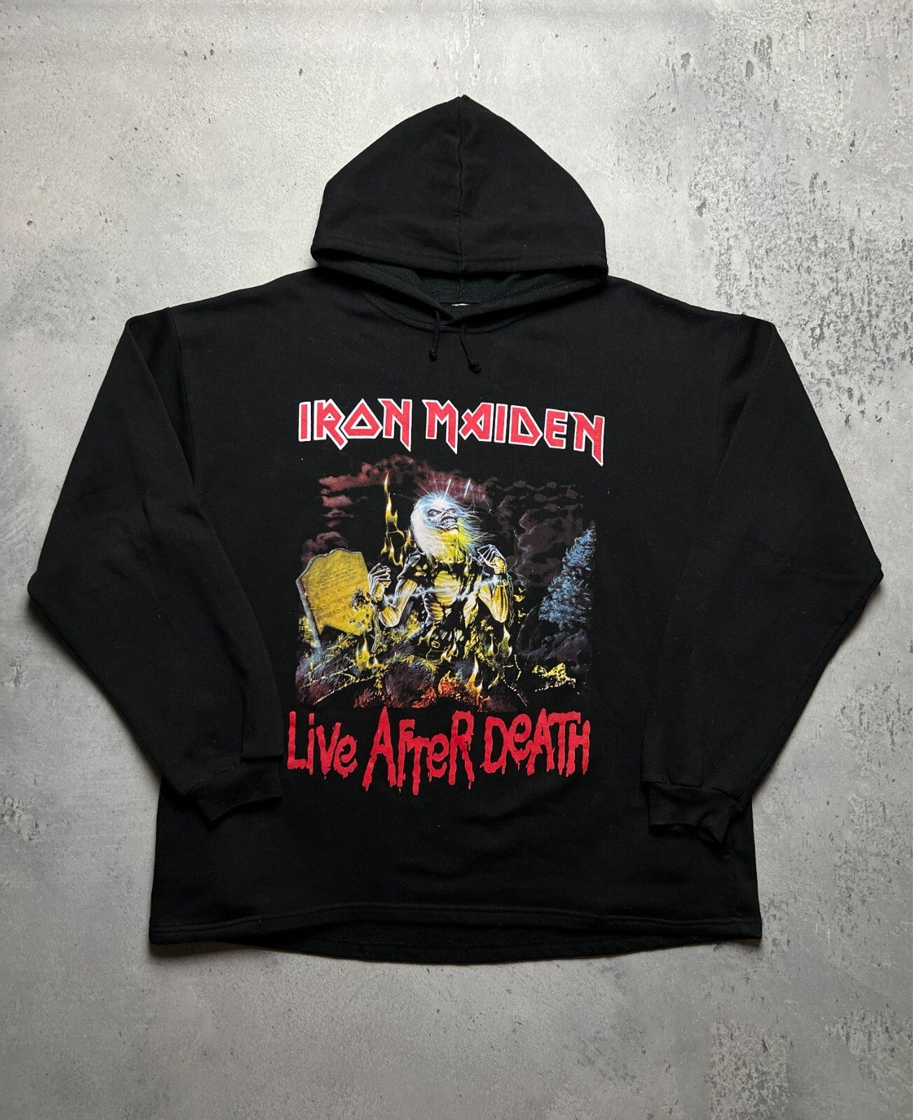1990s Iron Maiden Hoodie « Live After Death » Rock 90s 80s