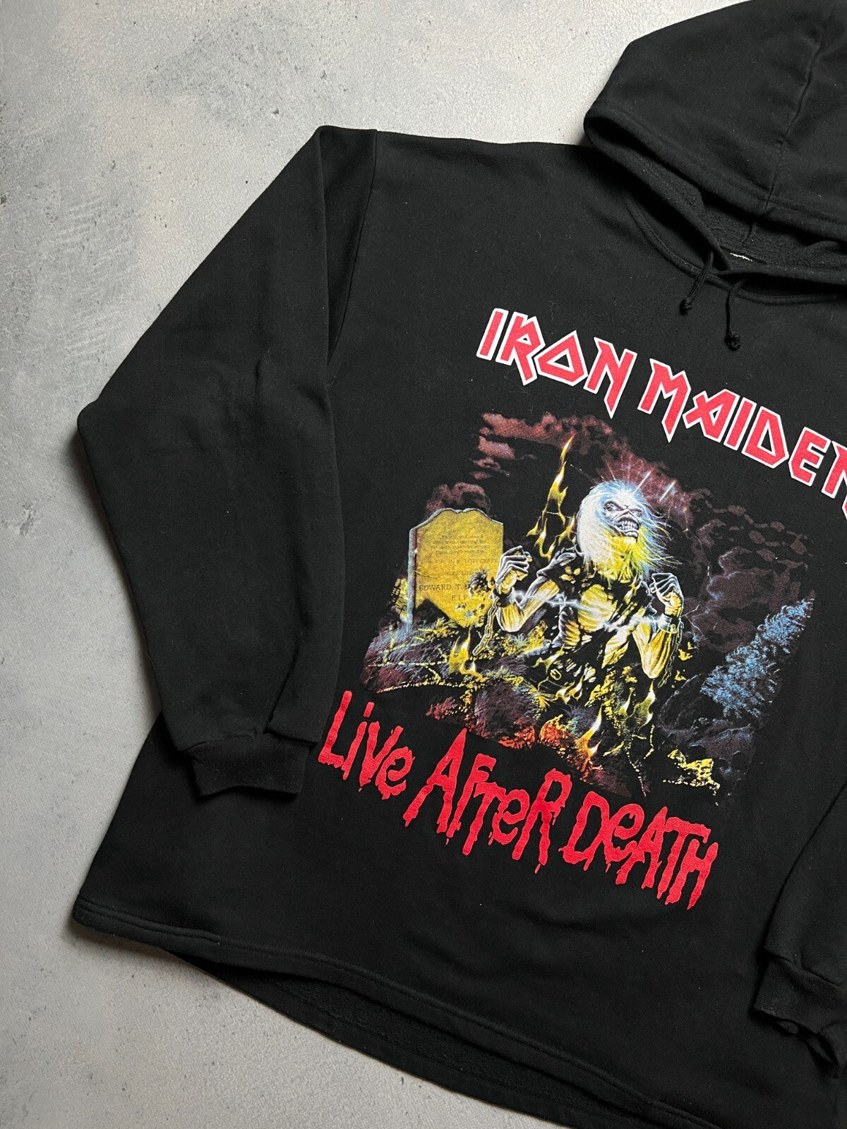 1990s Iron Maiden Hoodie « Live After Death » Rock 90s 80s