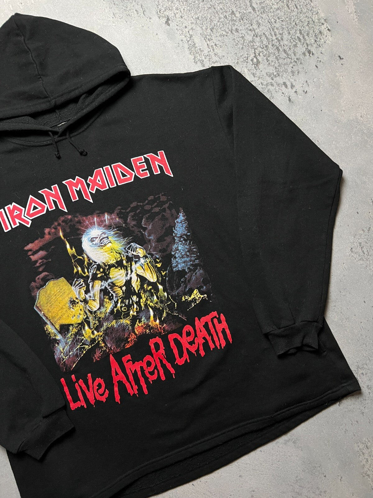 1990s Iron Maiden Hoodie « Live After Death » Rock 90s 80s