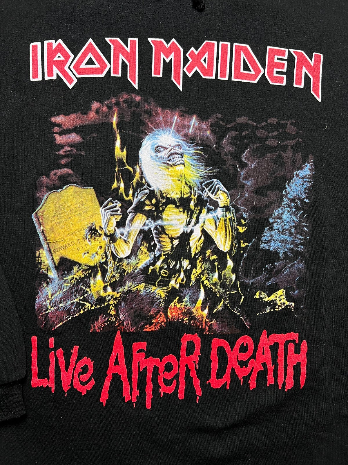 1990s Iron Maiden Hoodie « Live After Death » Rock 90s 80s