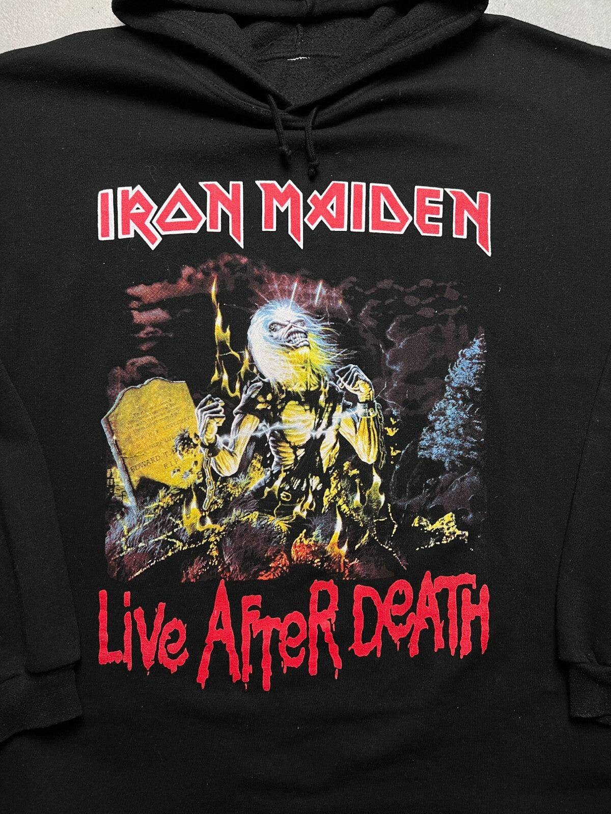 1990s Iron Maiden Hoodie « Live After Death » Rock 90s 80s