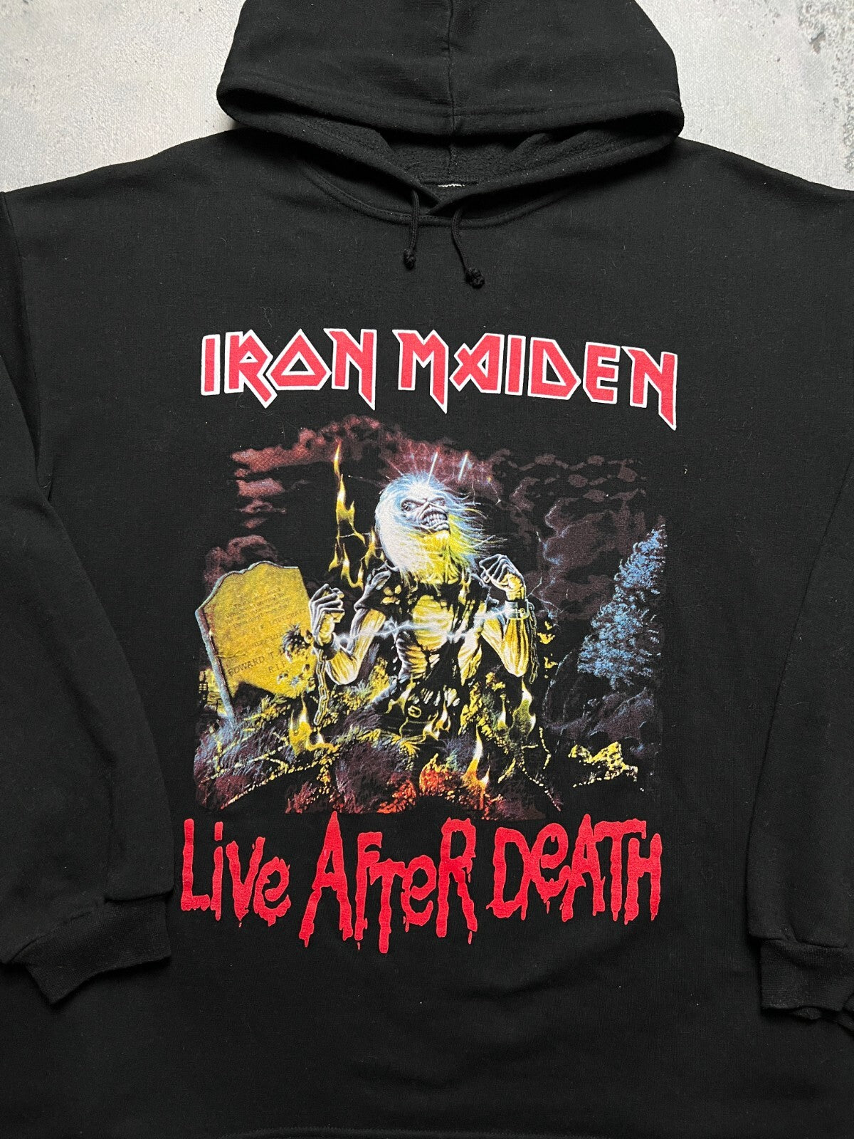 1990s Iron Maiden Hoodie « Live After Death » Rock 90s 80s